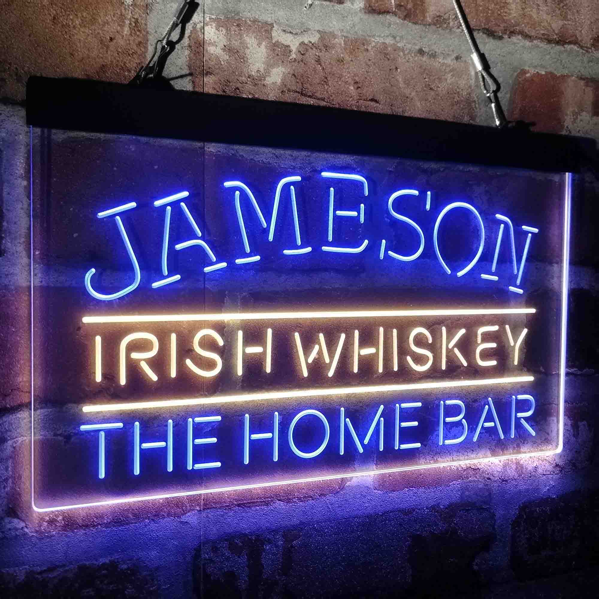 Custom Name Jamesons Irish Home Bar Neon LED Sign