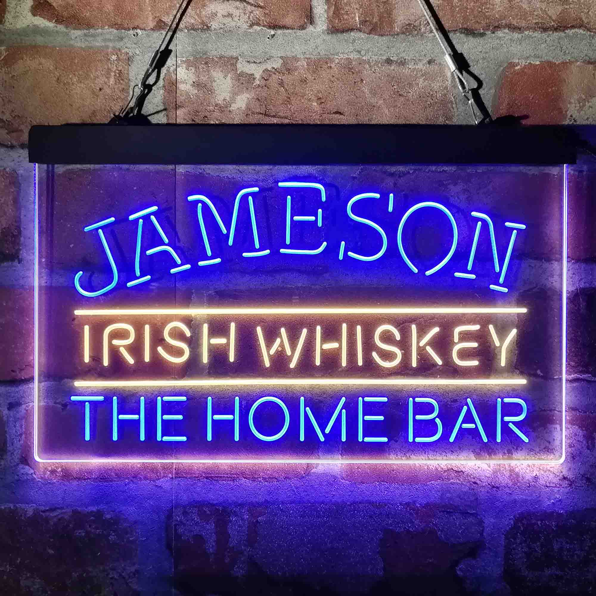 Custom Name Jamesons Irish Home Bar Neon LED Sign