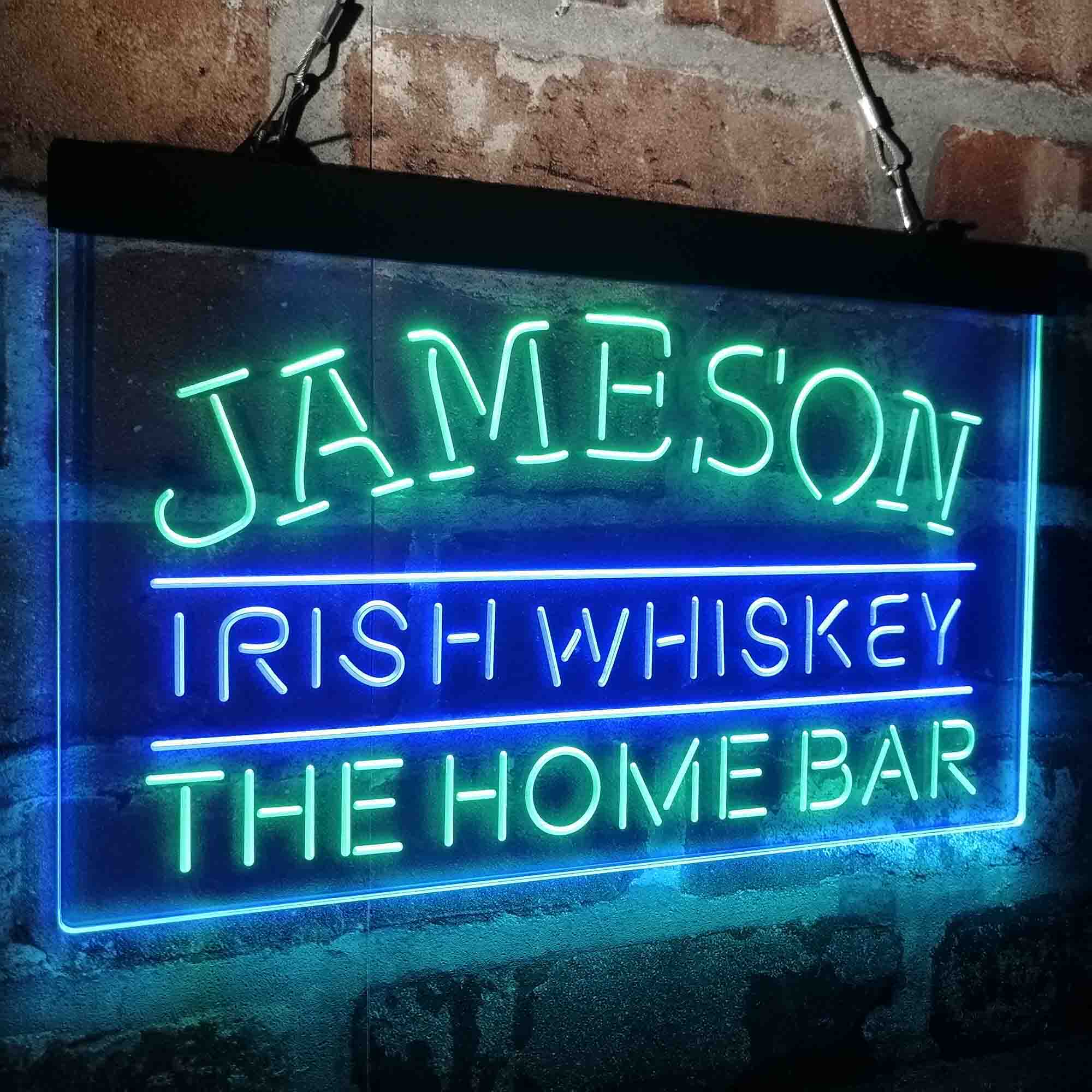 Custom Name Jamesons Irish Home Bar Neon LED Sign