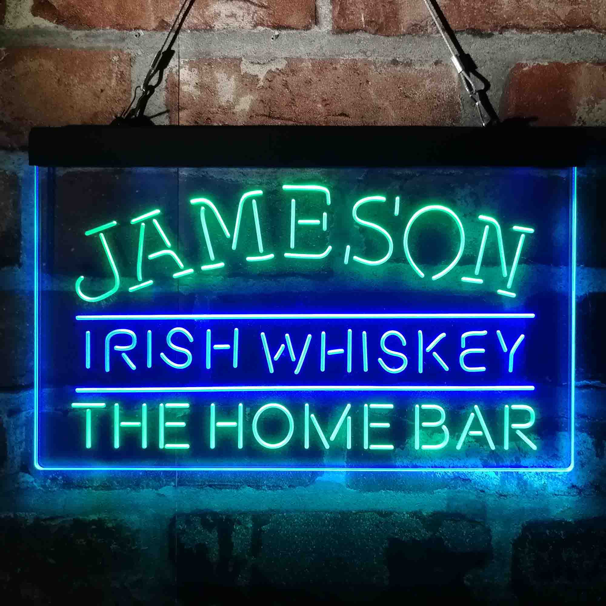 Custom Name Jamesons Irish Home Bar Neon LED Sign