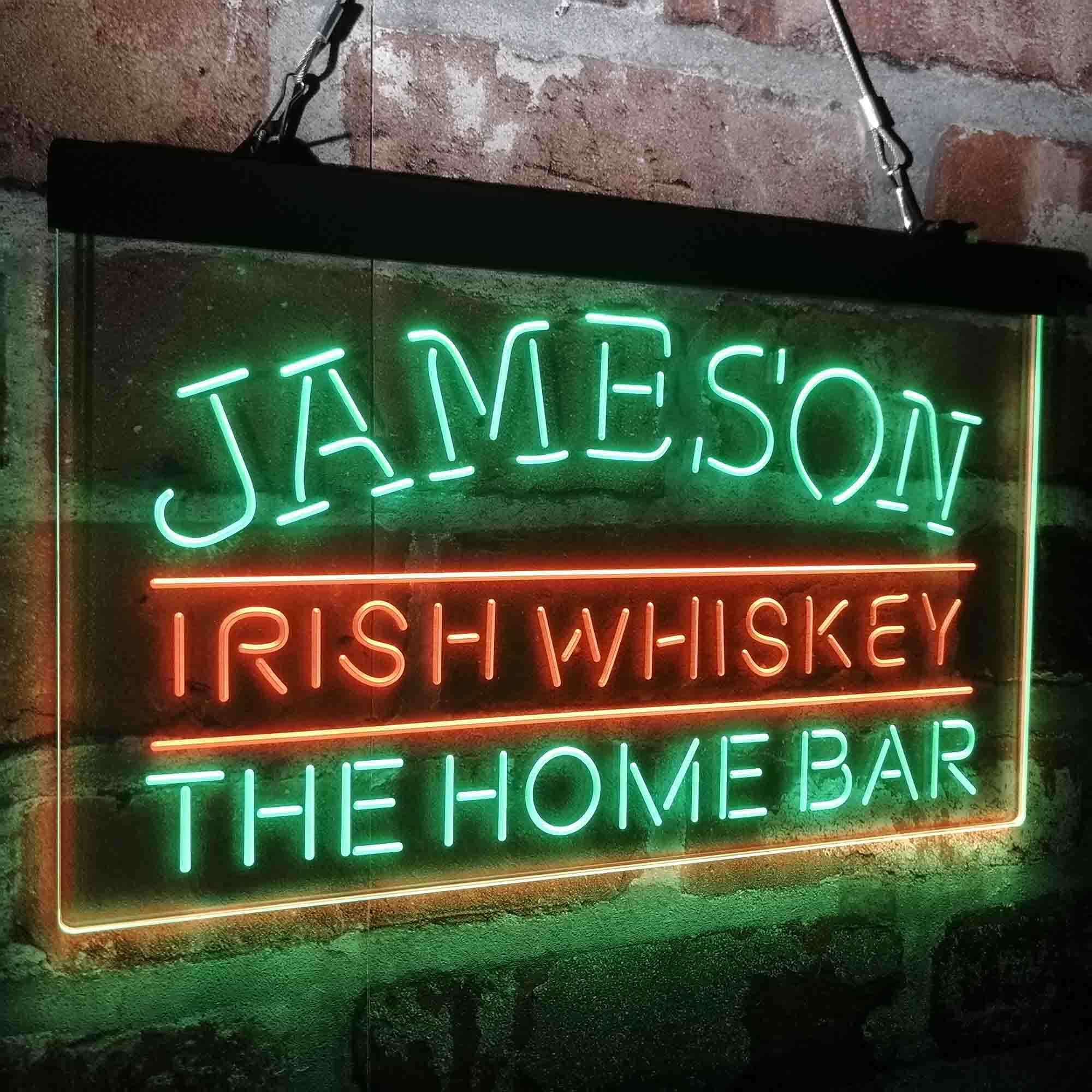 Custom Name Jamesons Irish Home Bar Neon LED Sign