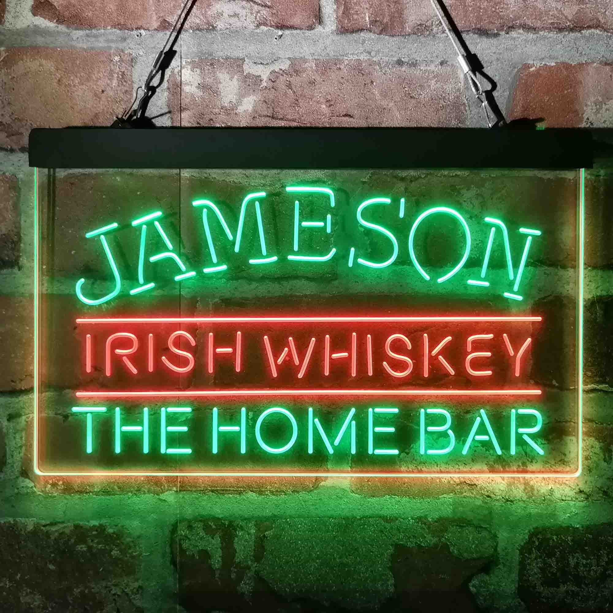 Custom Name Jamesons Irish Home Bar Neon LED Sign