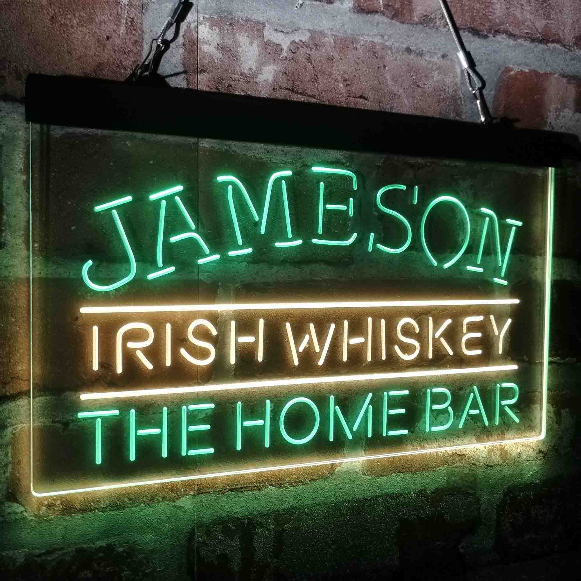 Custom Name Jamesons Irish Home Bar Neon LED Sign