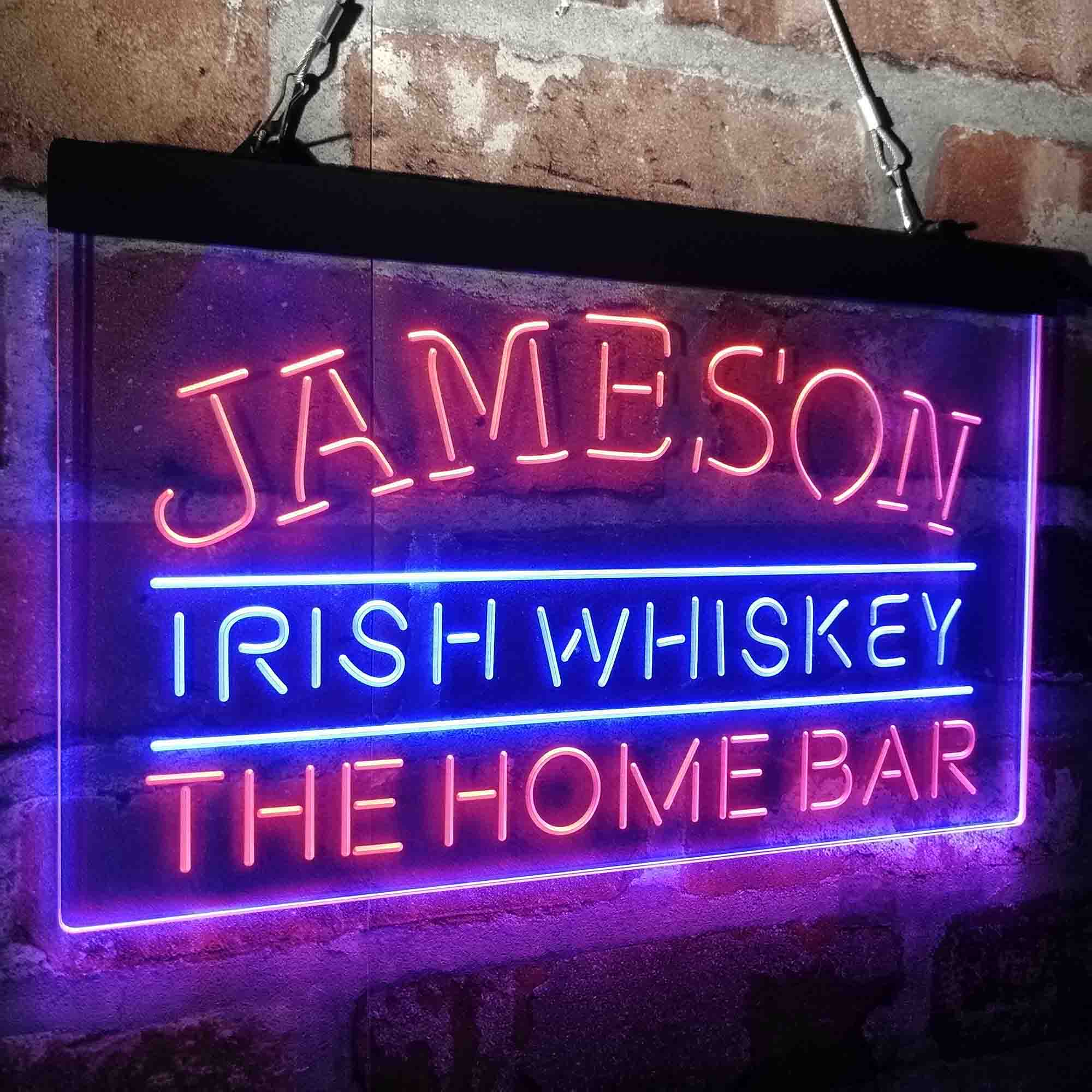 Custom Name Jamesons Irish Home Bar Neon LED Sign