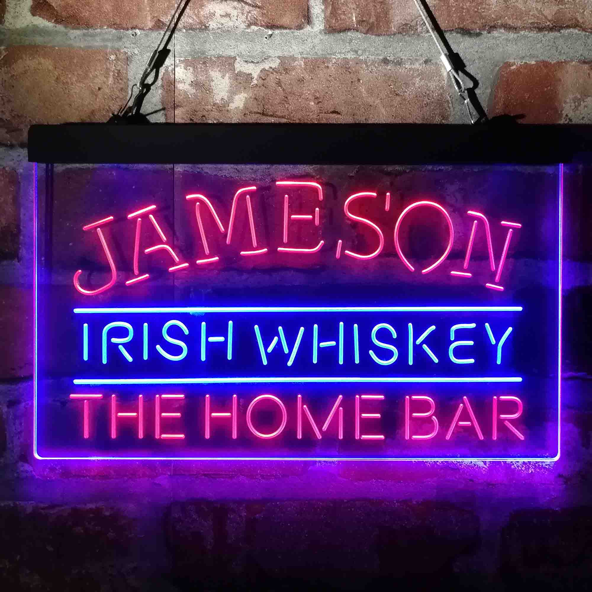 Custom Name Jamesons Irish Home Bar Neon LED Sign