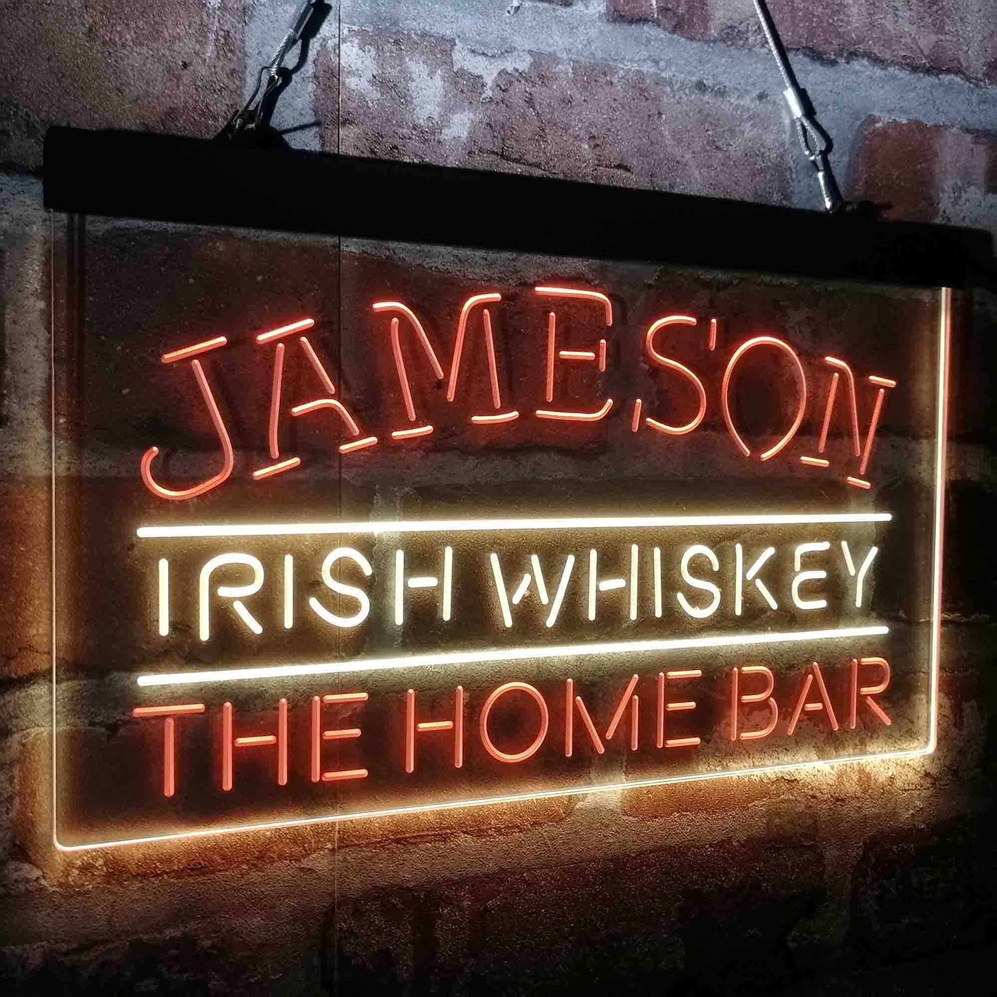 Custom Name Jamesons Irish Home Bar Neon LED Sign