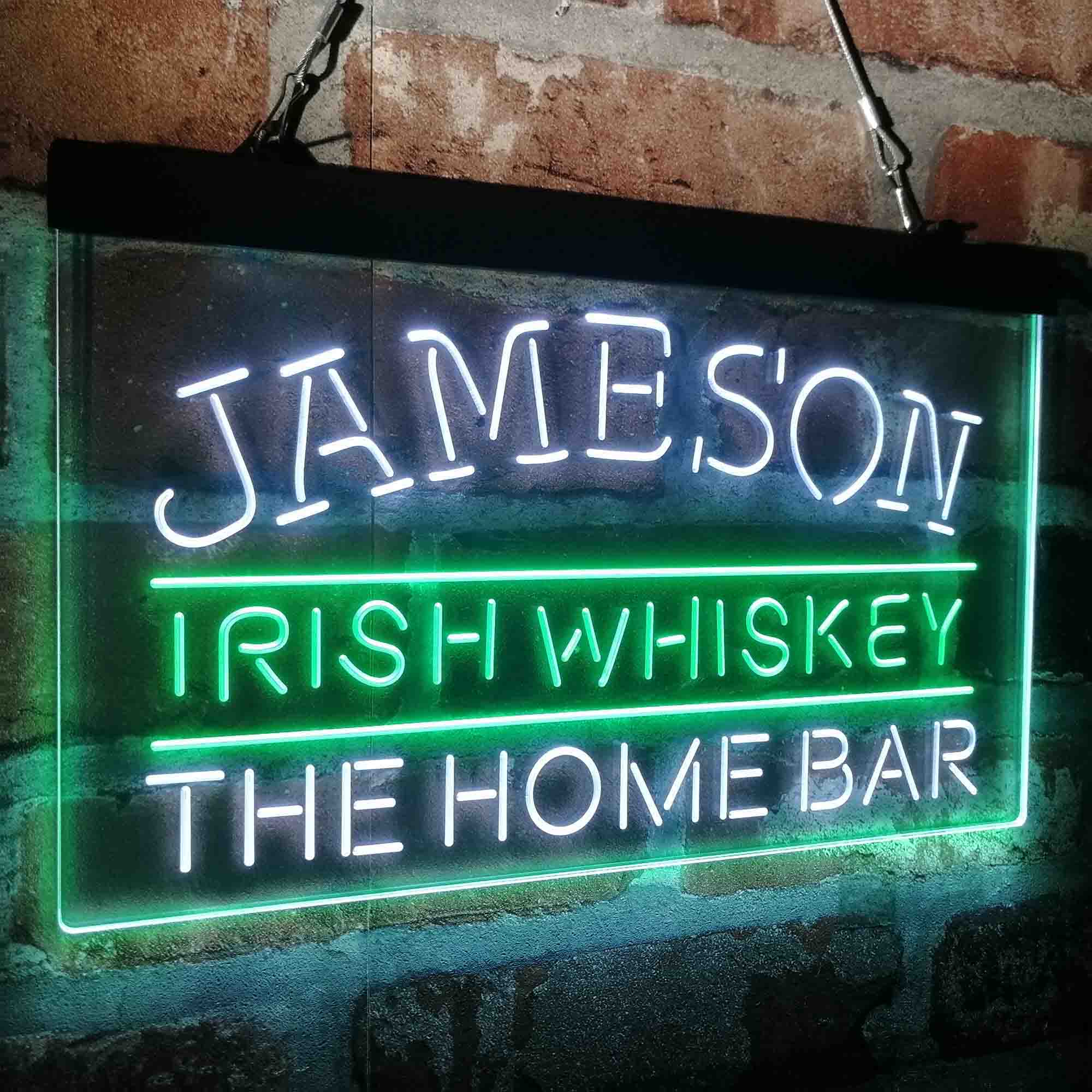 Custom Name Jamesons Irish Home Bar Neon LED Sign