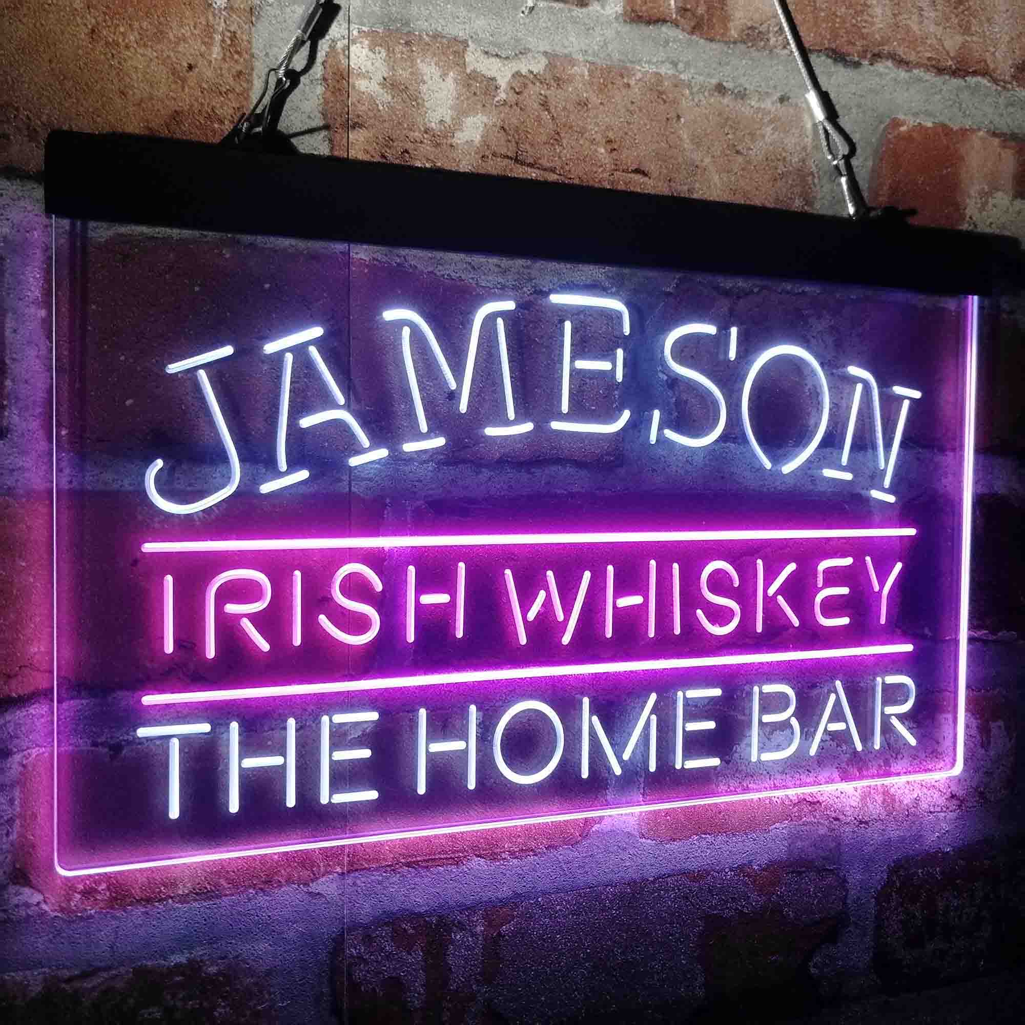 Custom Name Jamesons Irish Home Bar Neon LED Sign