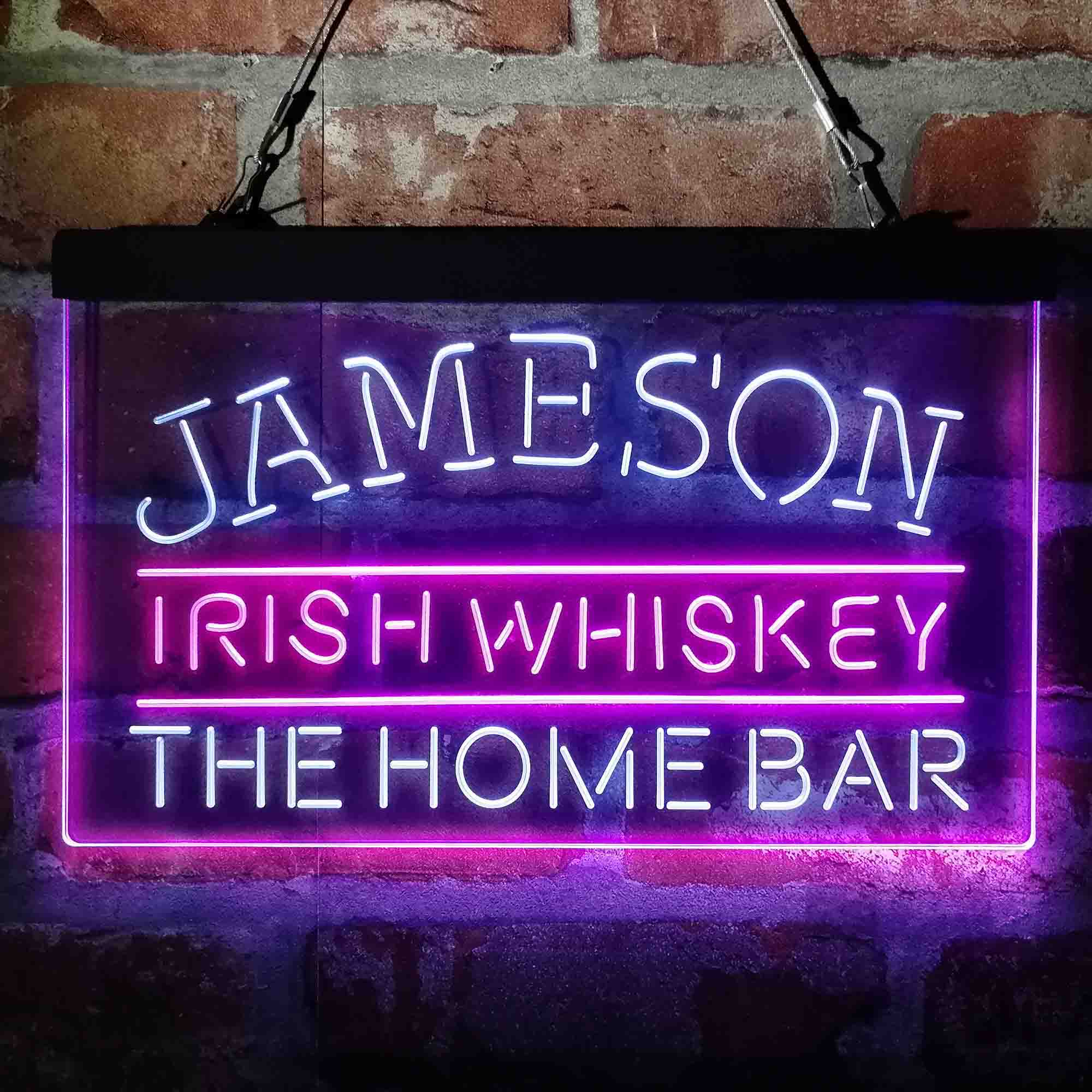 Custom Name Jamesons Irish Home Bar Neon LED Sign