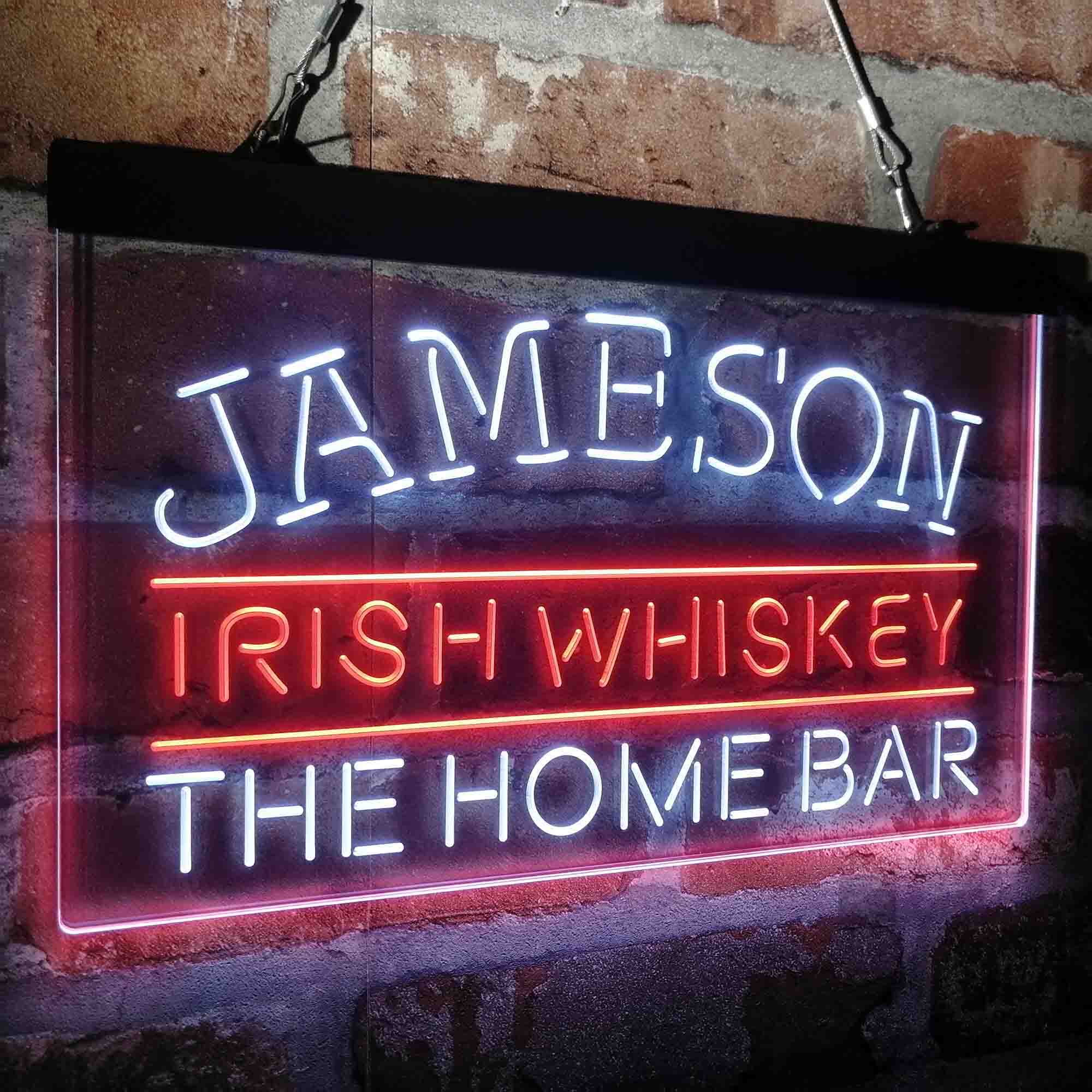 Custom Name Jamesons Irish Home Bar Neon LED Sign