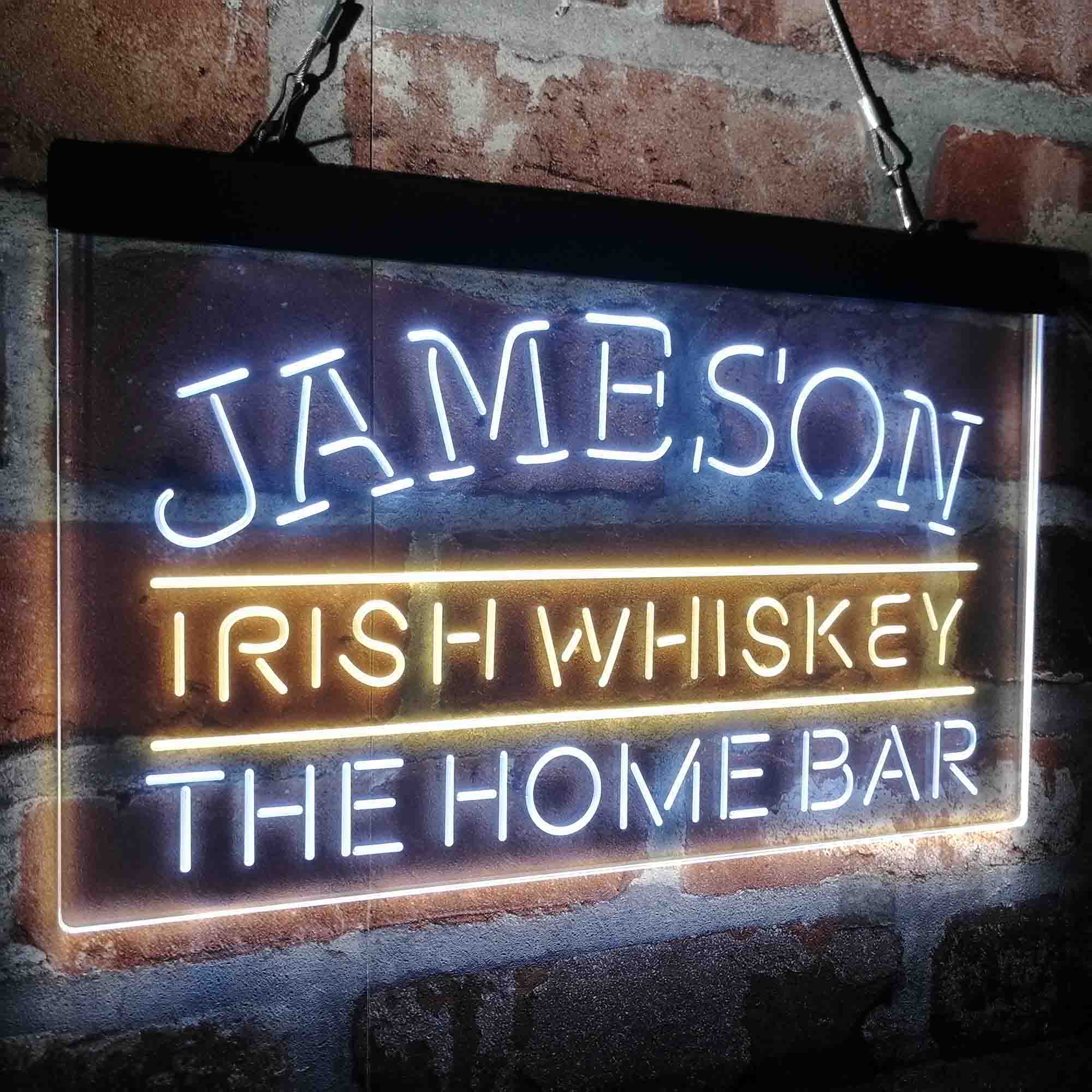 Custom Name Jamesons Irish Home Bar Neon LED Sign