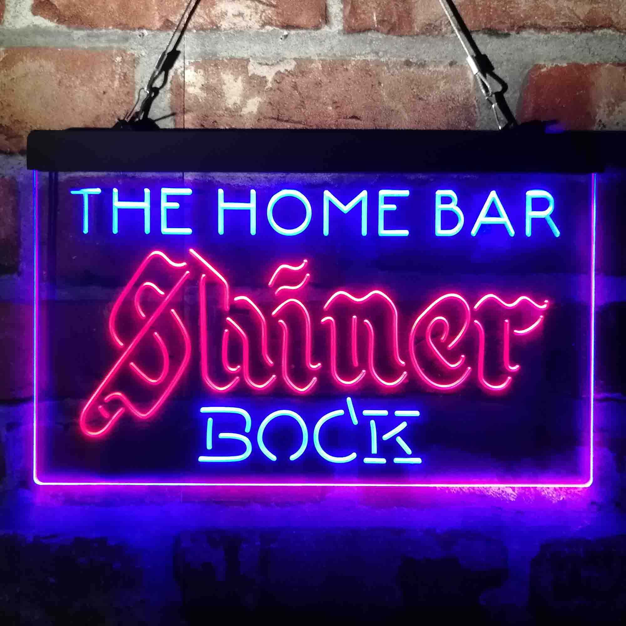 Custom Name Shiner Bock Home Bar Neon LED Sign