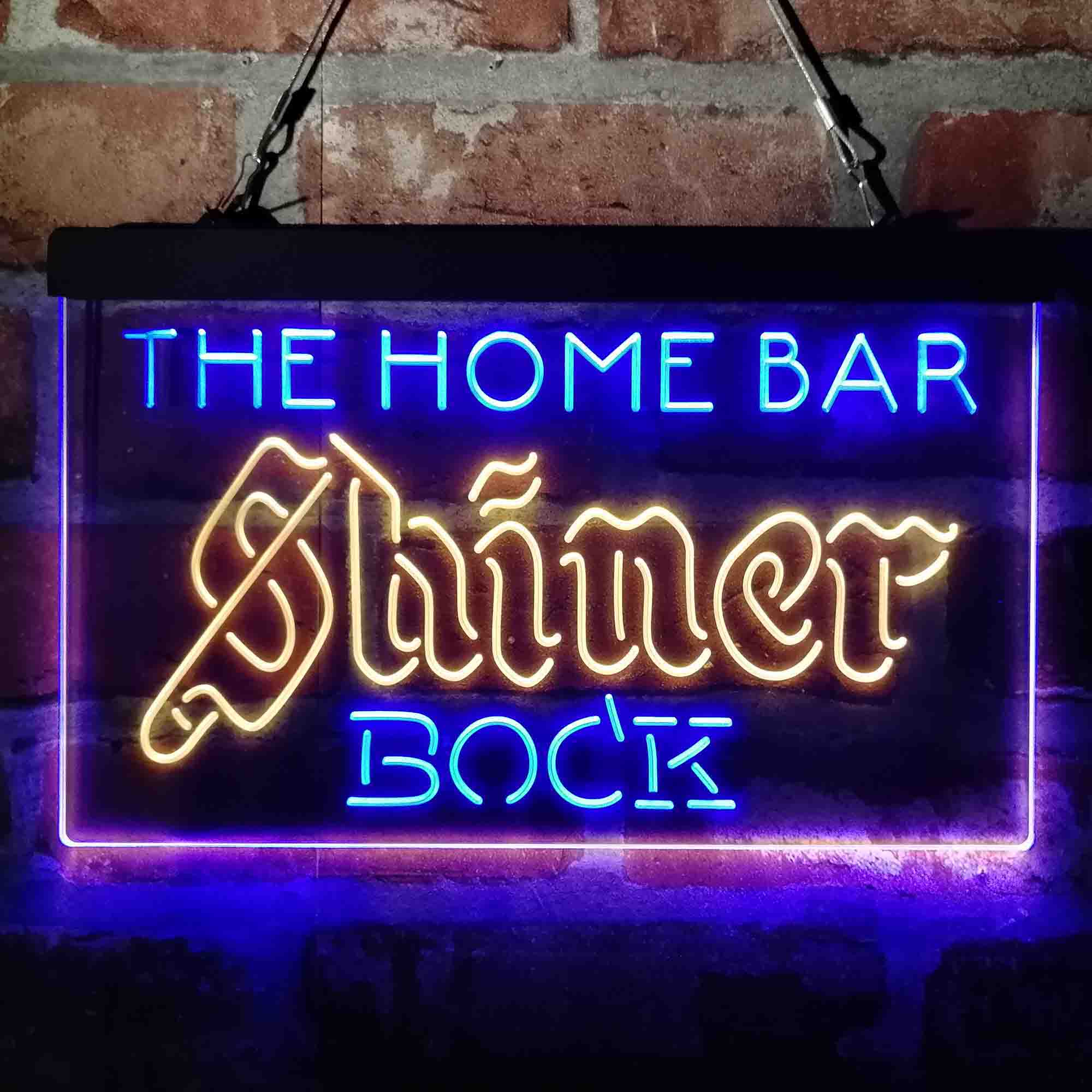 Custom Name Shiner Bock Home Bar Neon LED Sign