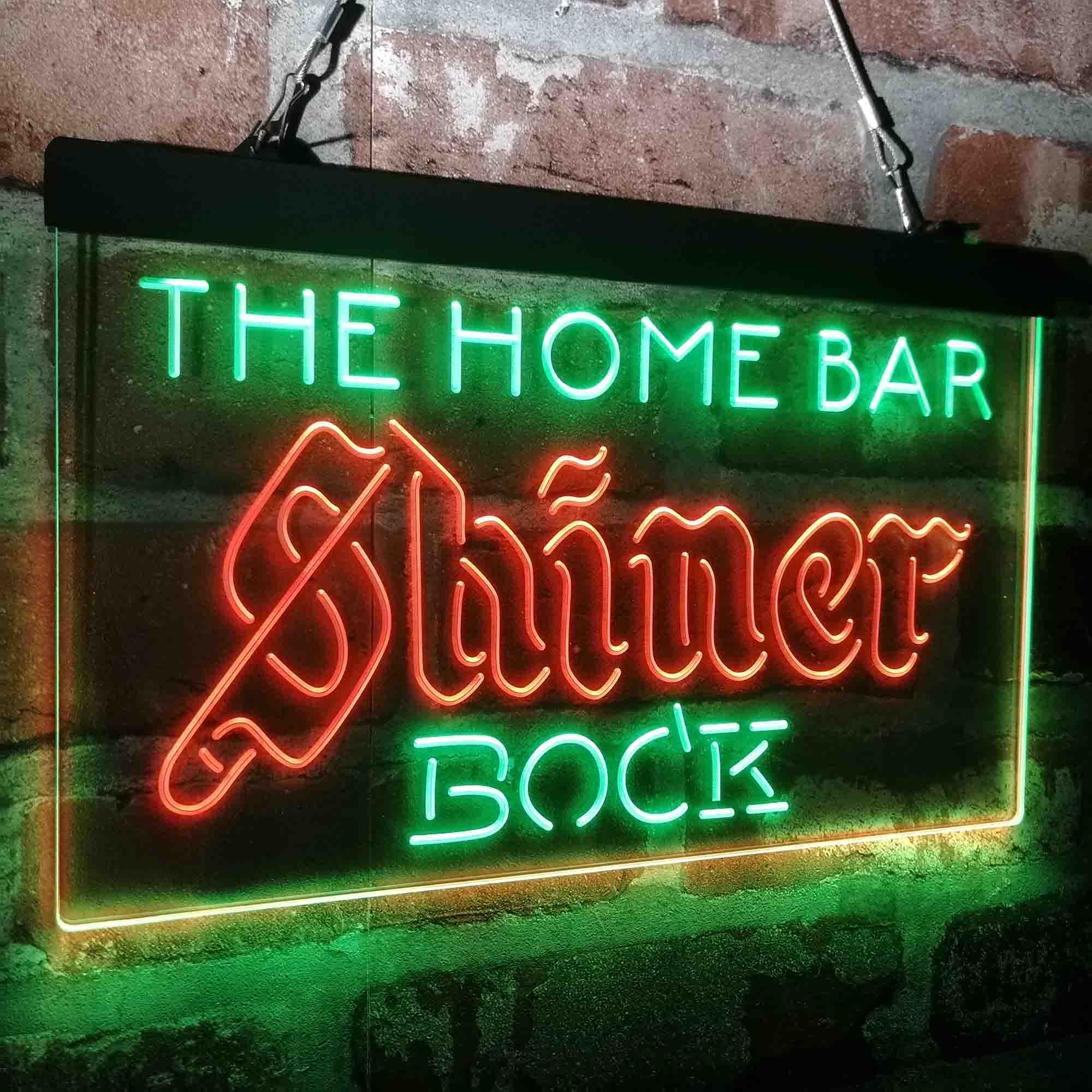 Custom Name Shiner Bock Home Bar Neon LED Sign