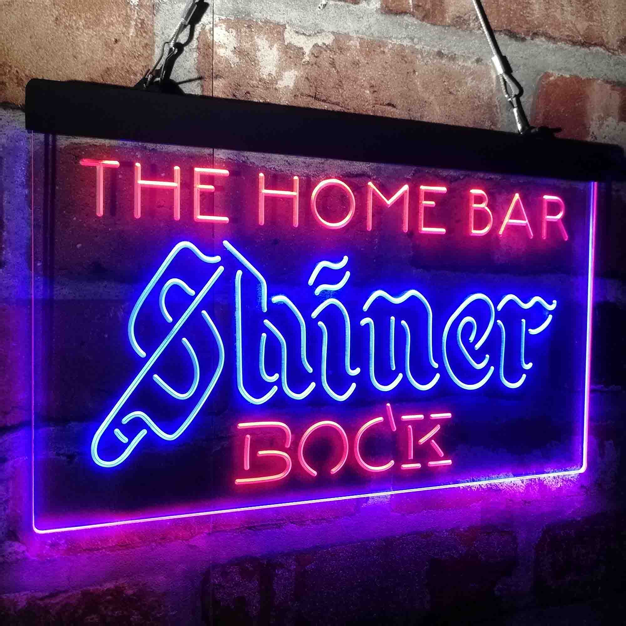 Custom Name Shiner Bock Home Bar Neon LED Sign