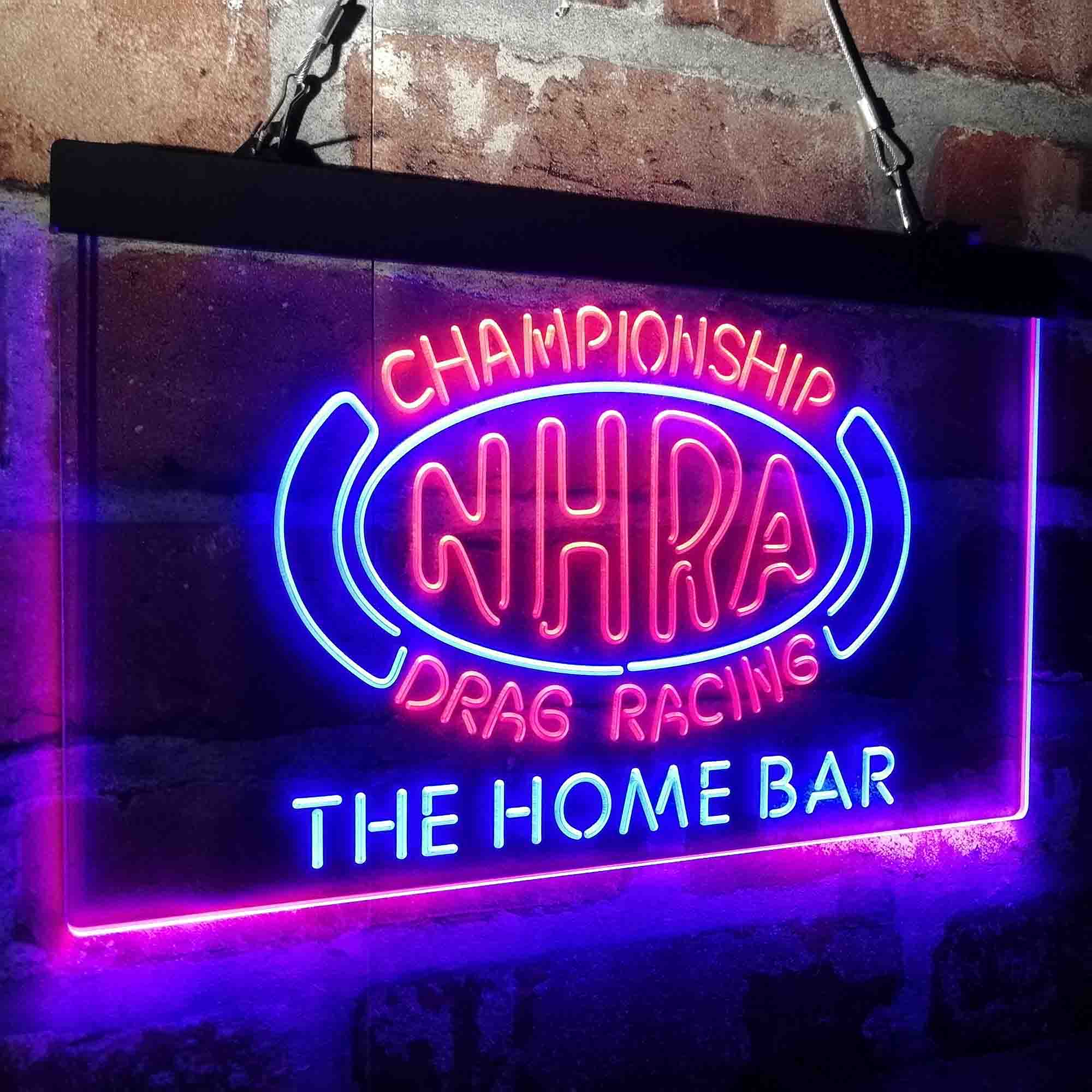 Custom Name NHRA Drags Racing Home Bar Neon LED Sign