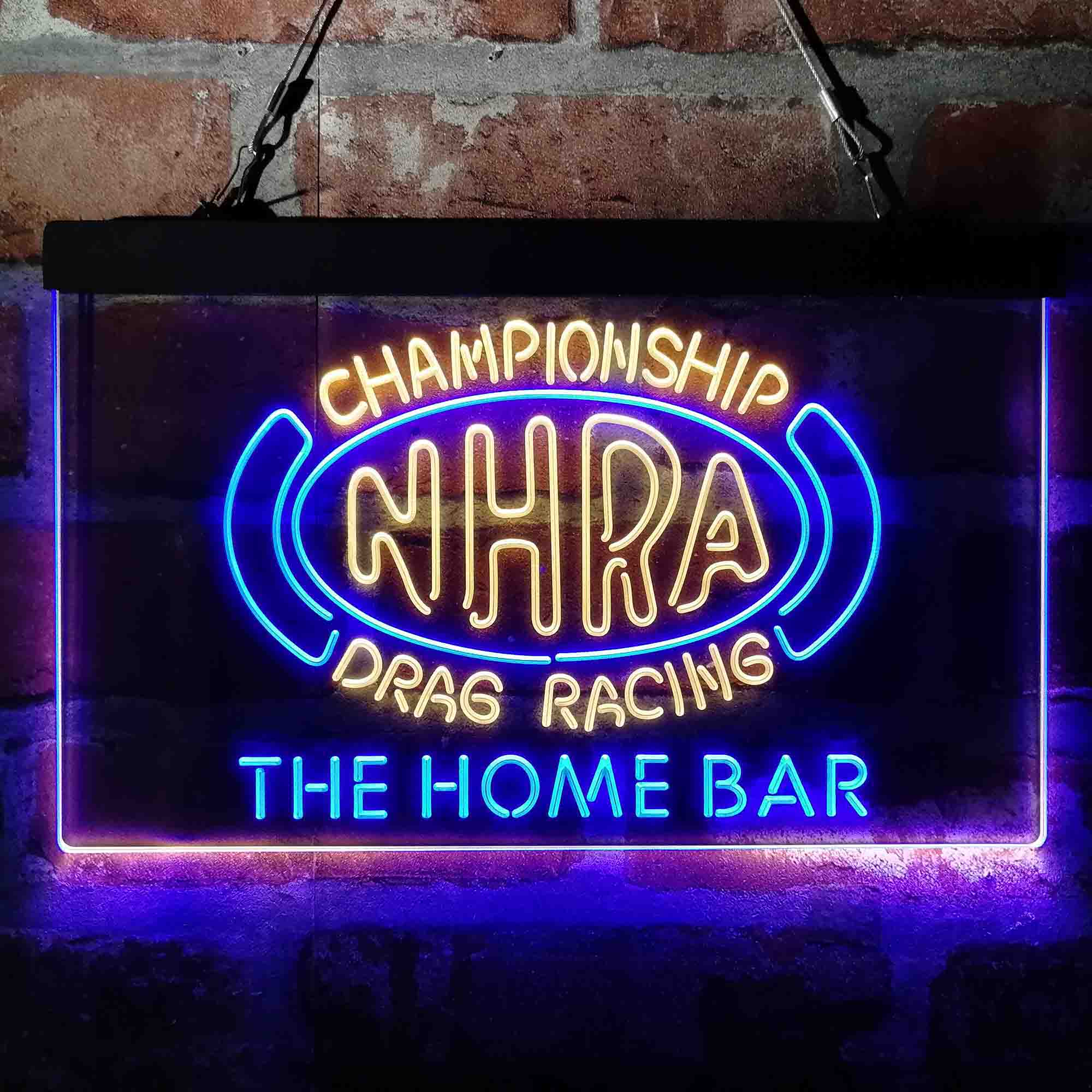 Custom Name NHRA Drags Racing Home Bar Neon LED Sign