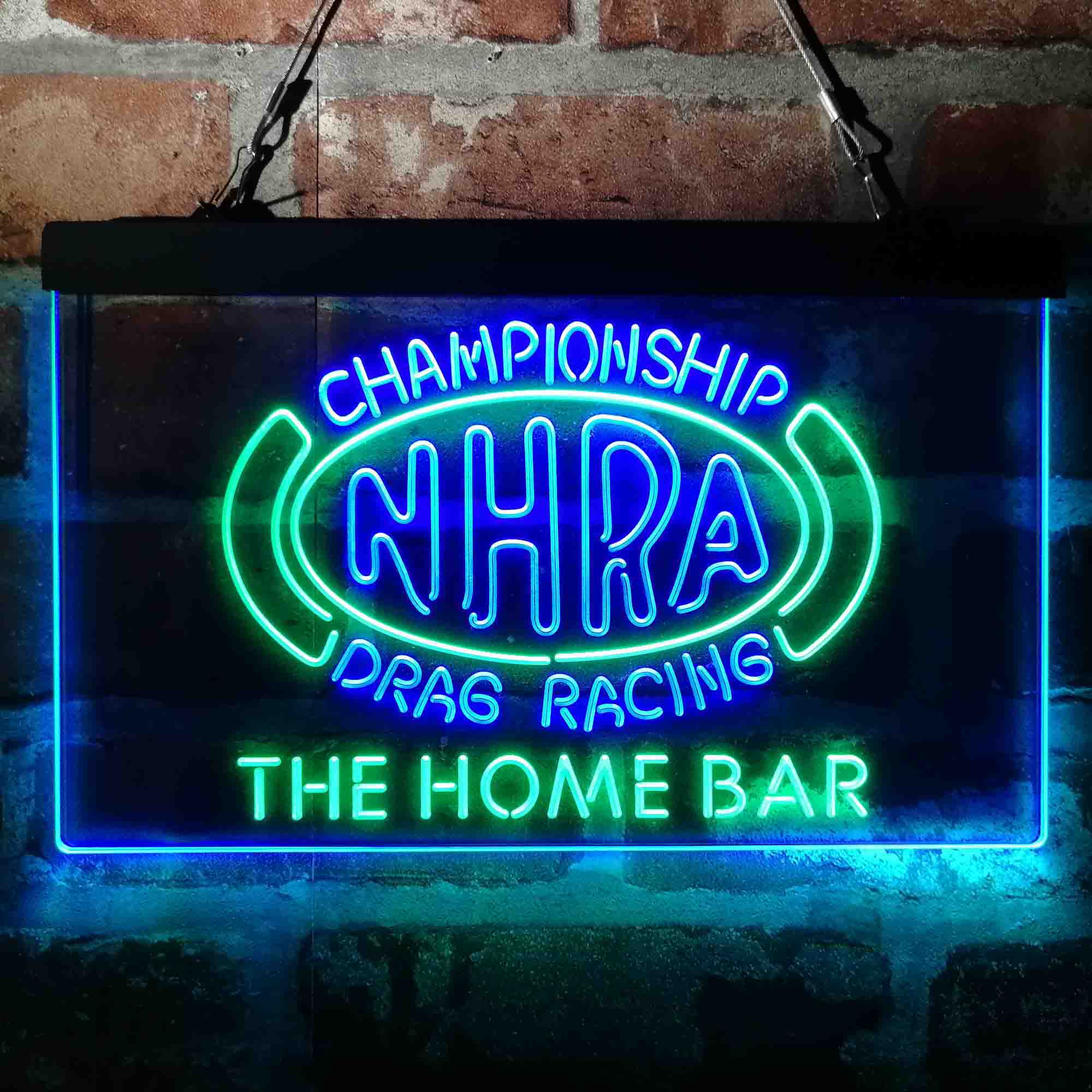 Custom Name NHRA Drags Racing Home Bar Neon LED Sign