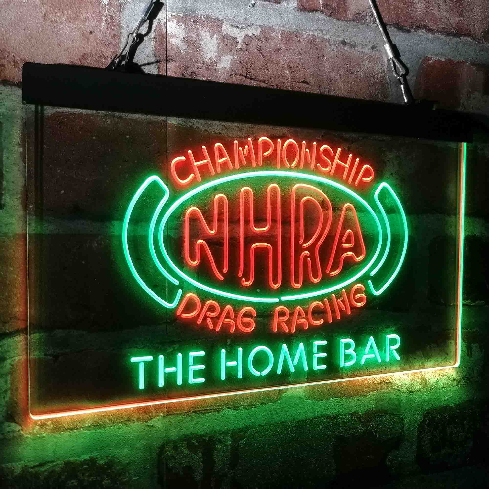 Custom Name NHRA Drags Racing Home Bar Neon LED Sign