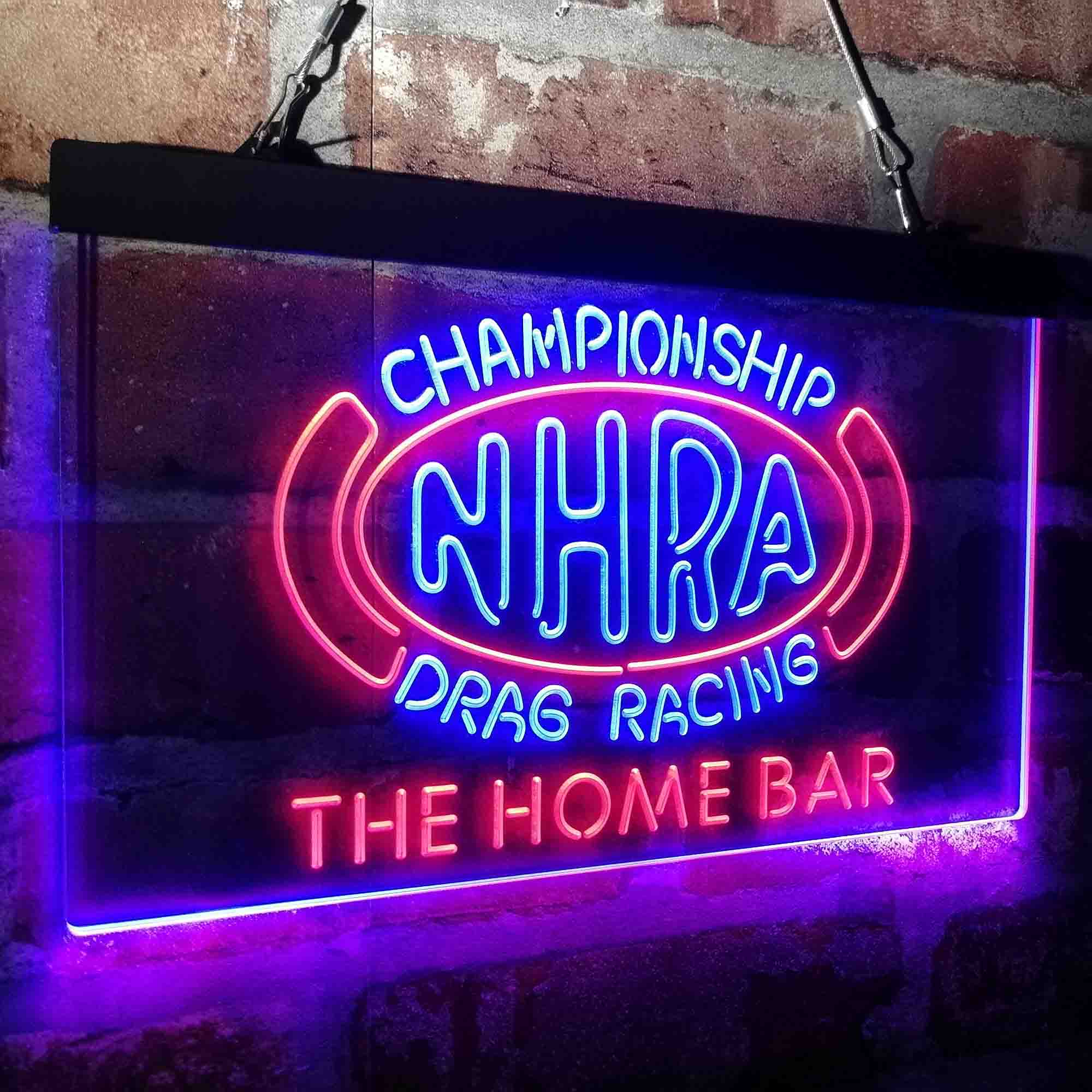 Custom Name NHRA Drags Racing Home Bar Neon LED Sign