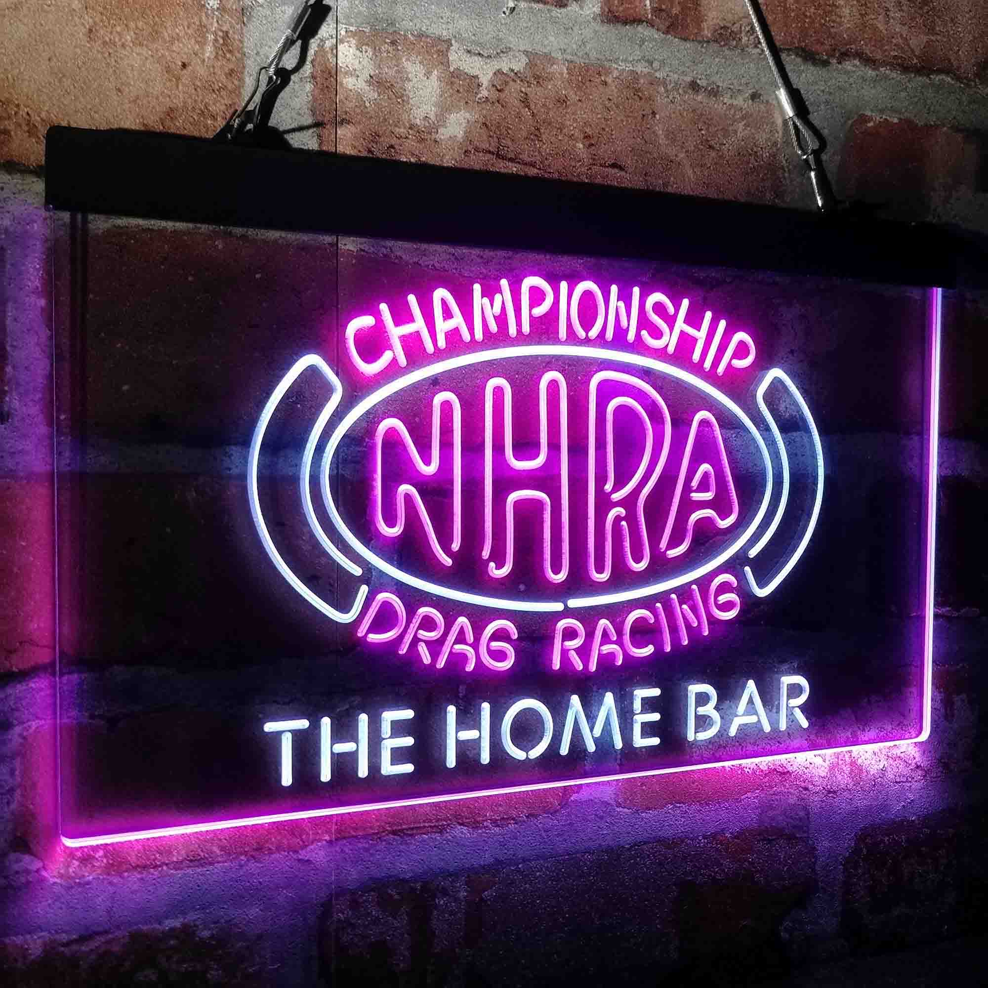 Custom Name NHRA Drags Racing Home Bar Neon LED Sign