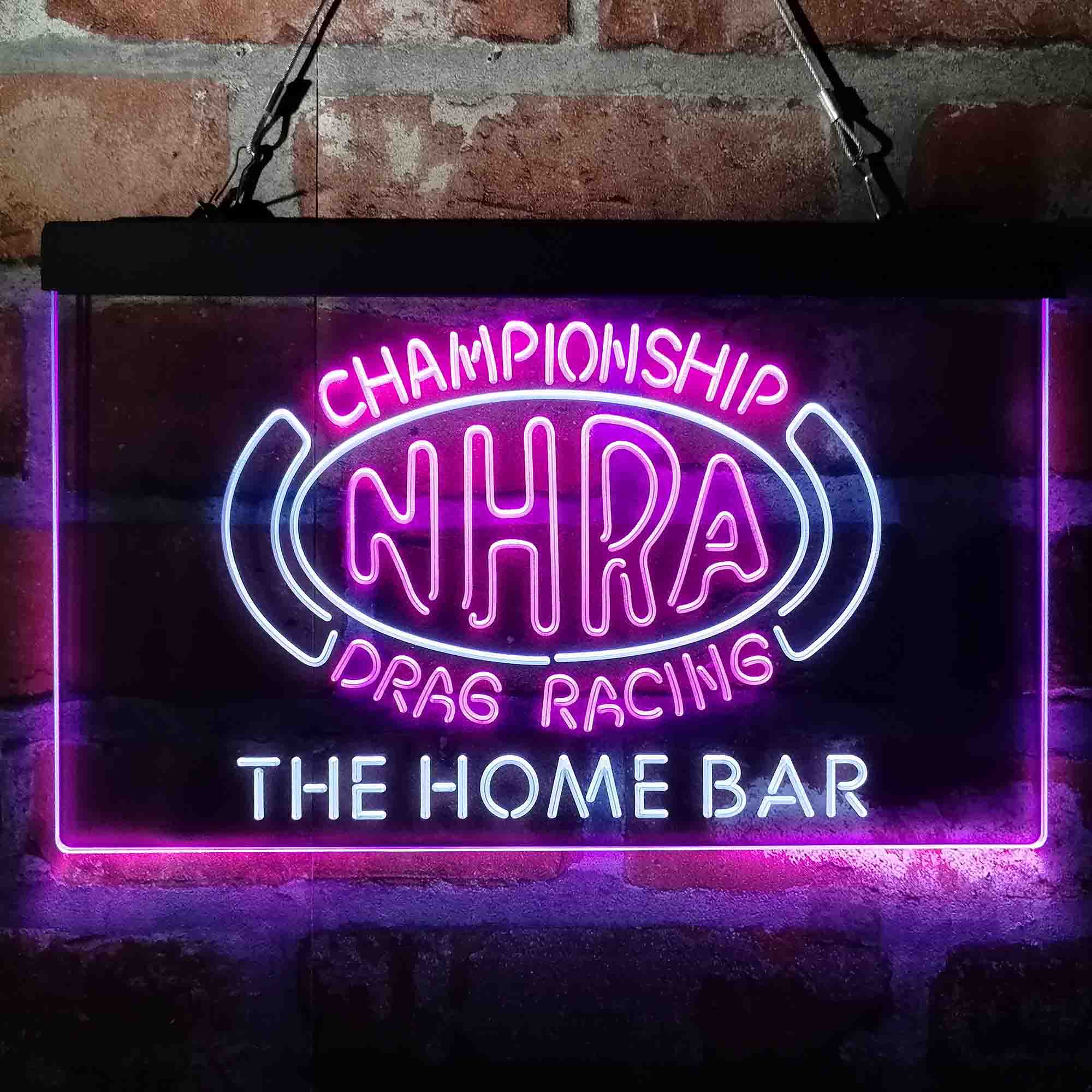 Custom Name NHRA Drags Racing Home Bar Neon LED Sign