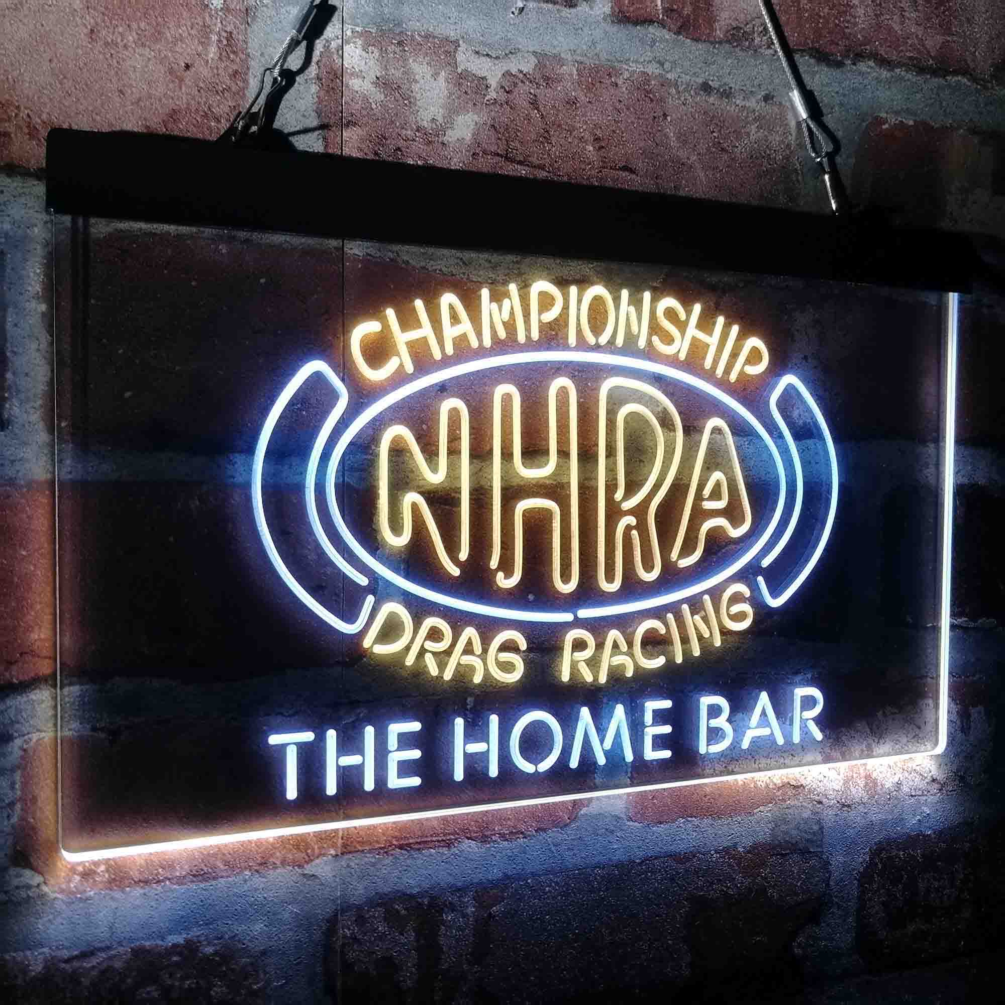 Custom Name NHRA Drags Racing Home Bar Neon LED Sign