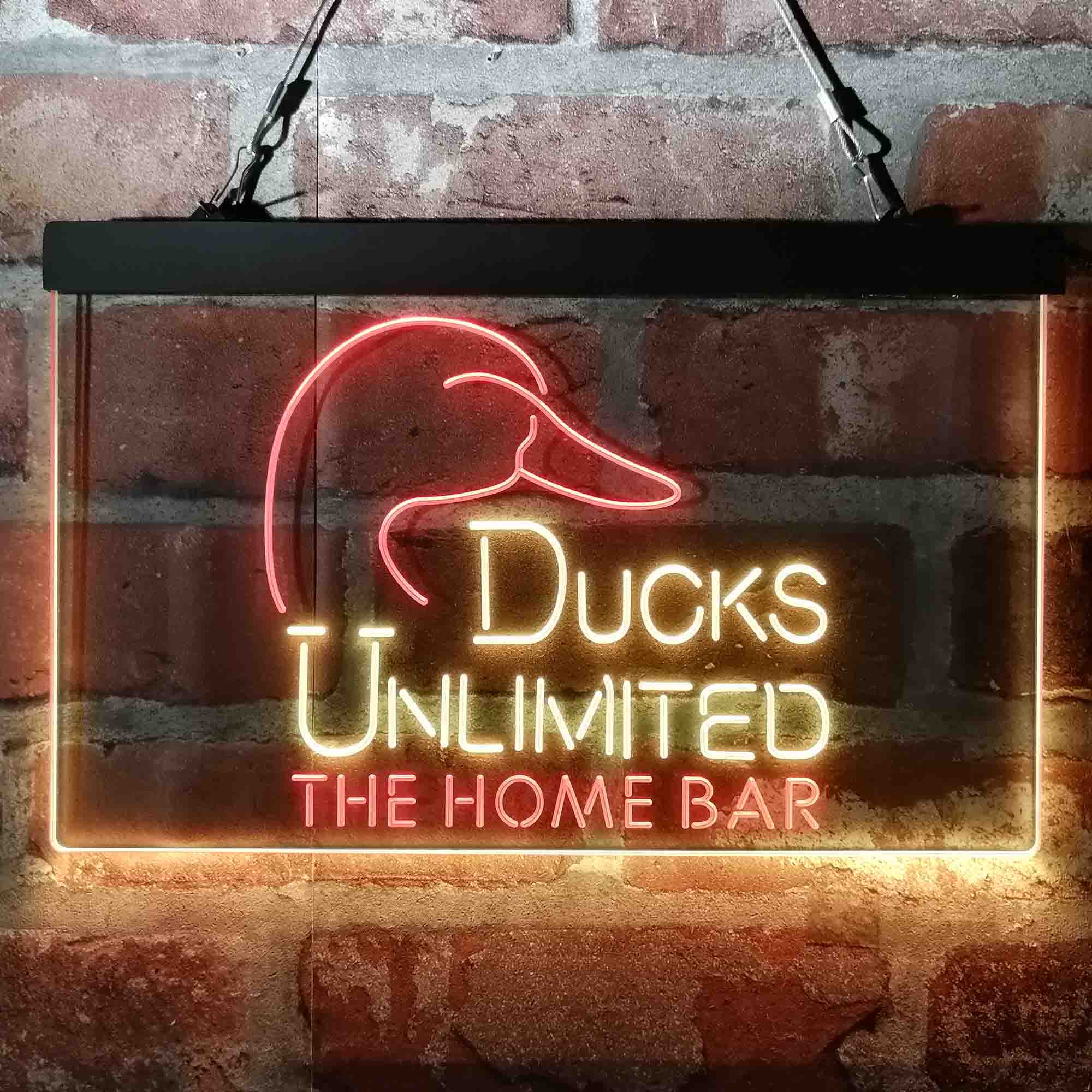 Custom Name Ducks Unlimited 2 Home Bar Neon LED Sign