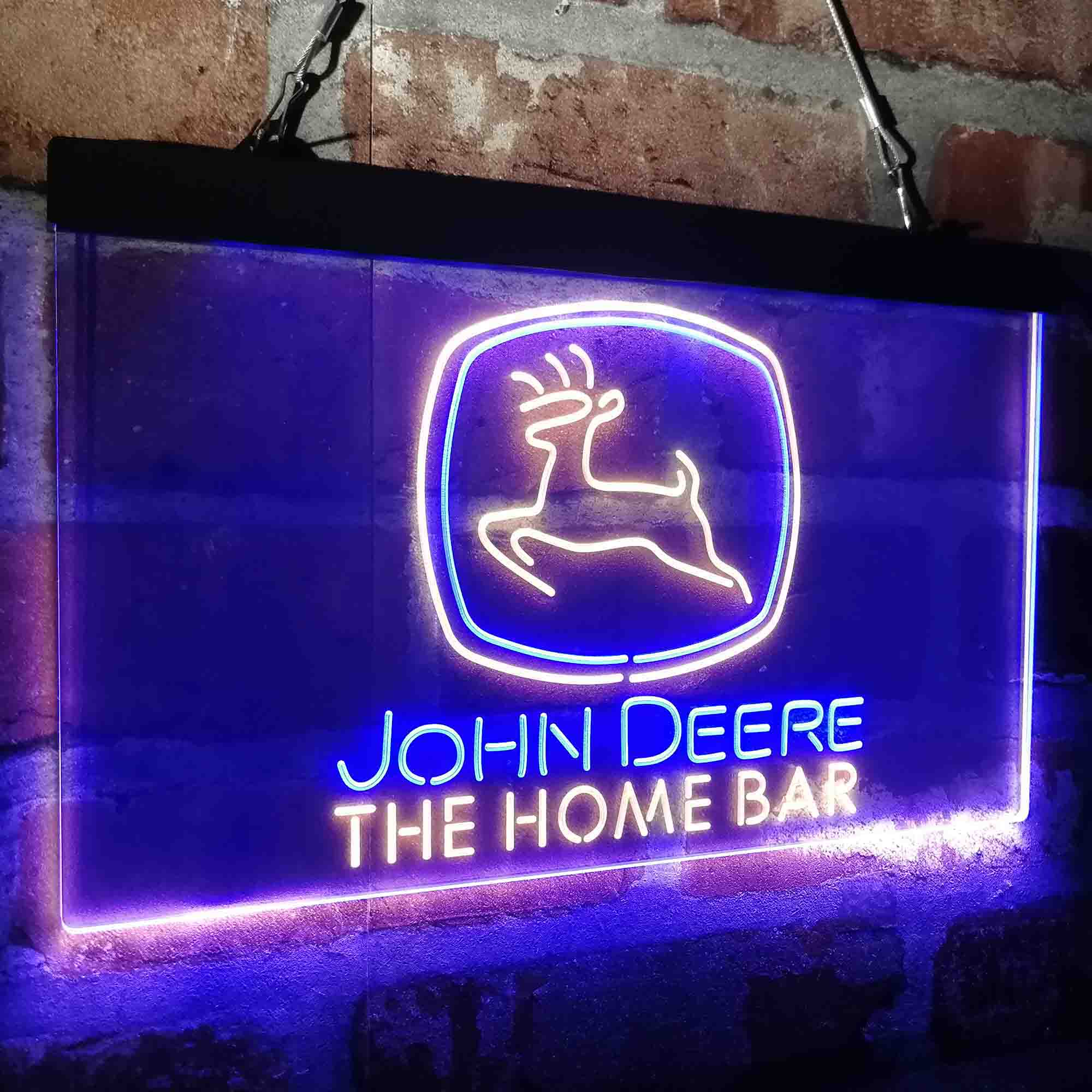 Custom Name John Deere Garage Home Bar Neon LED Sign