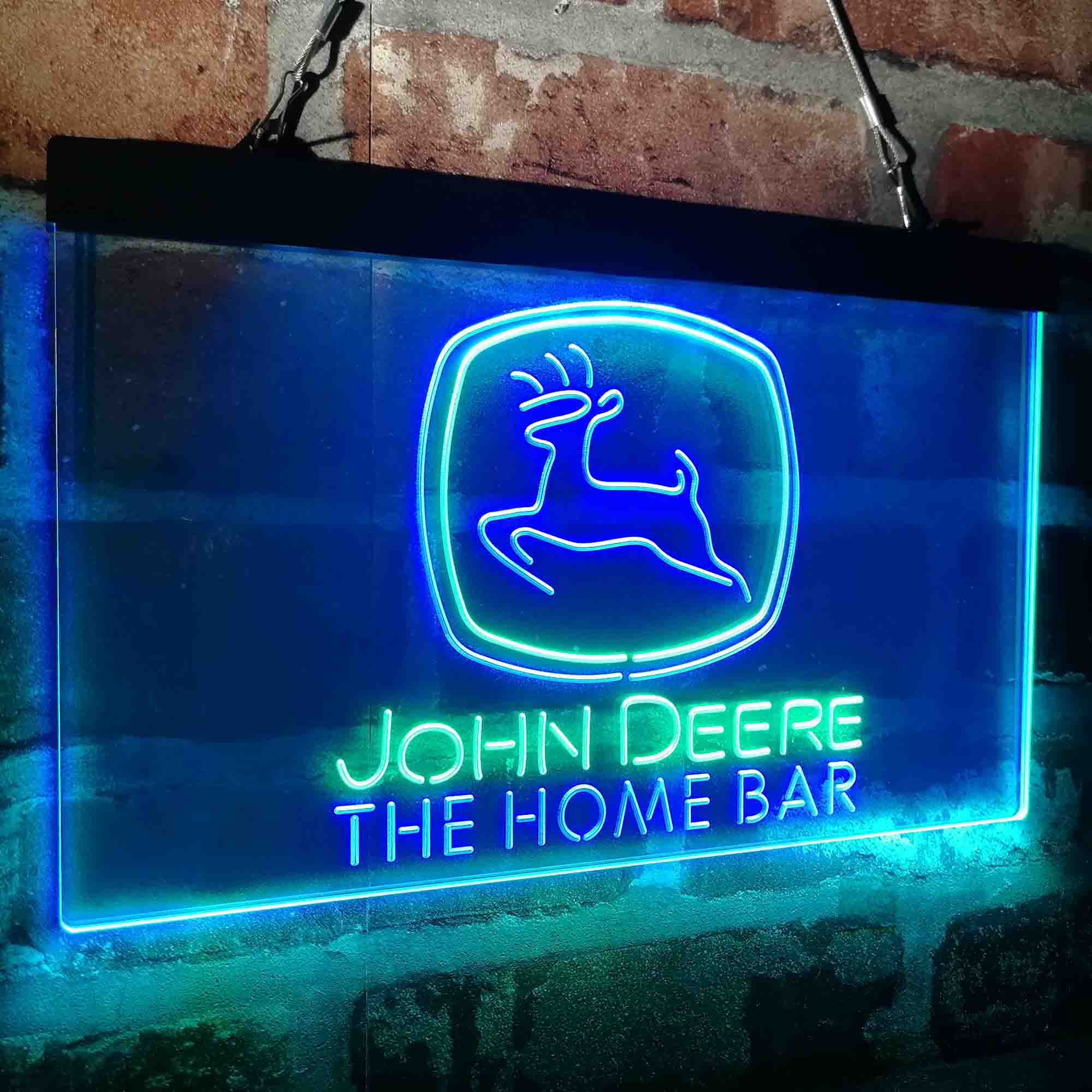 Custom Name John Deere Garage Home Bar Neon LED Sign