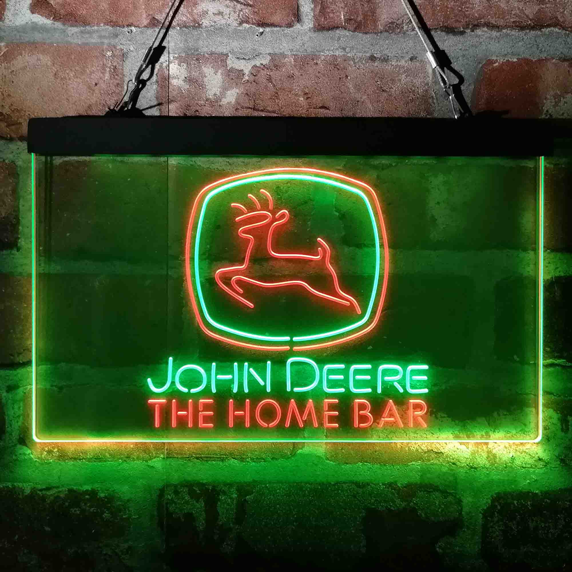 Custom Name John Deere Garage Home Bar Neon LED Sign