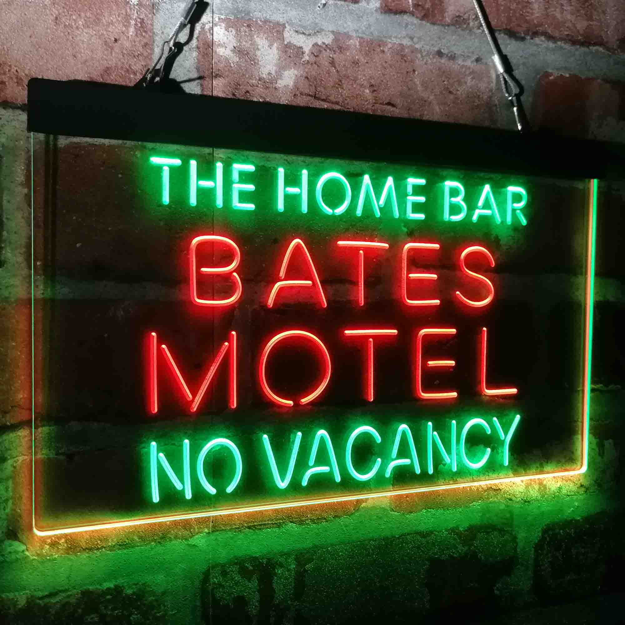 Custom Name Bates Motel No Vacancy Halloween Home Bar Neon LED Sign