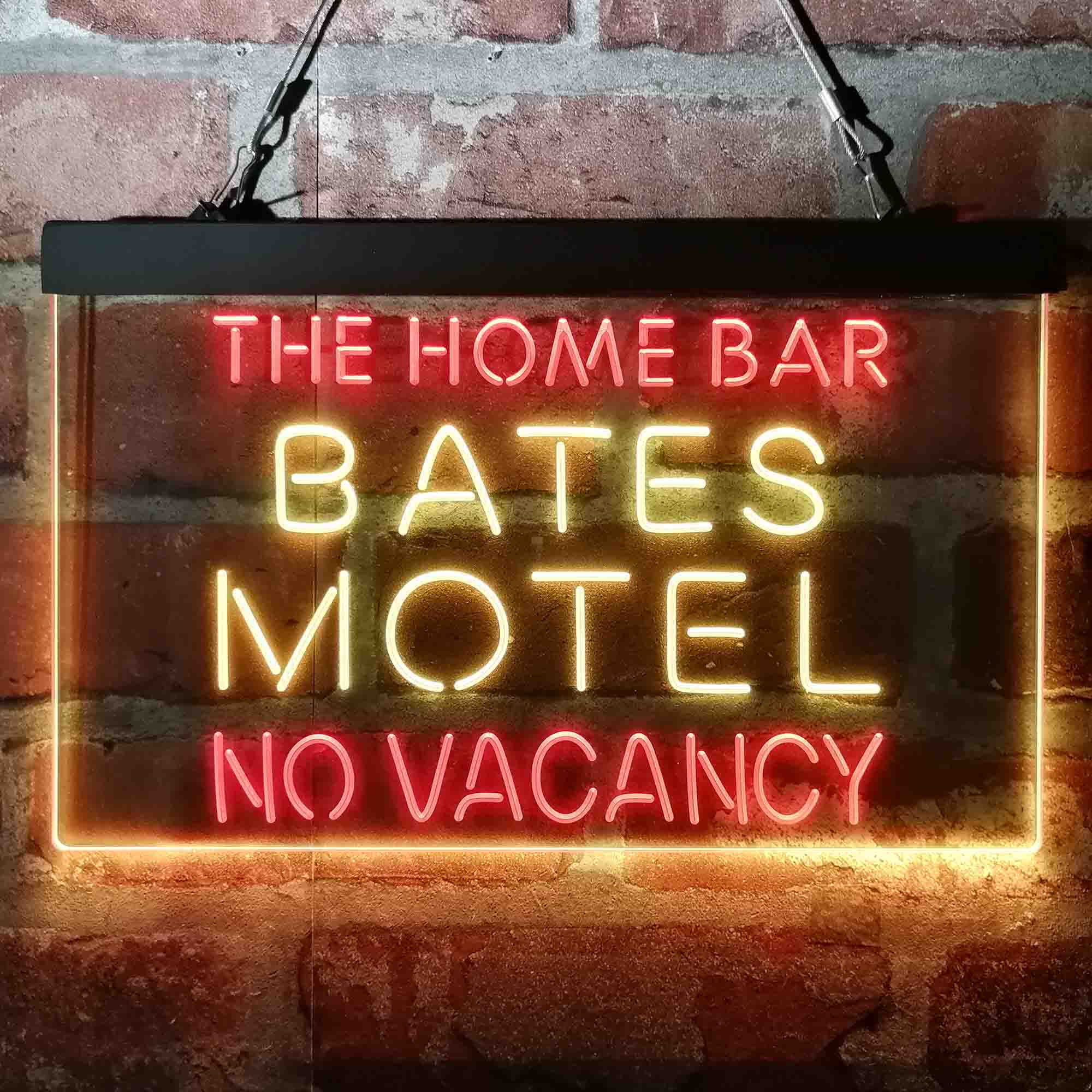 Custom Name Bates Motel No Vacancy Halloween Home Bar Neon LED Sign