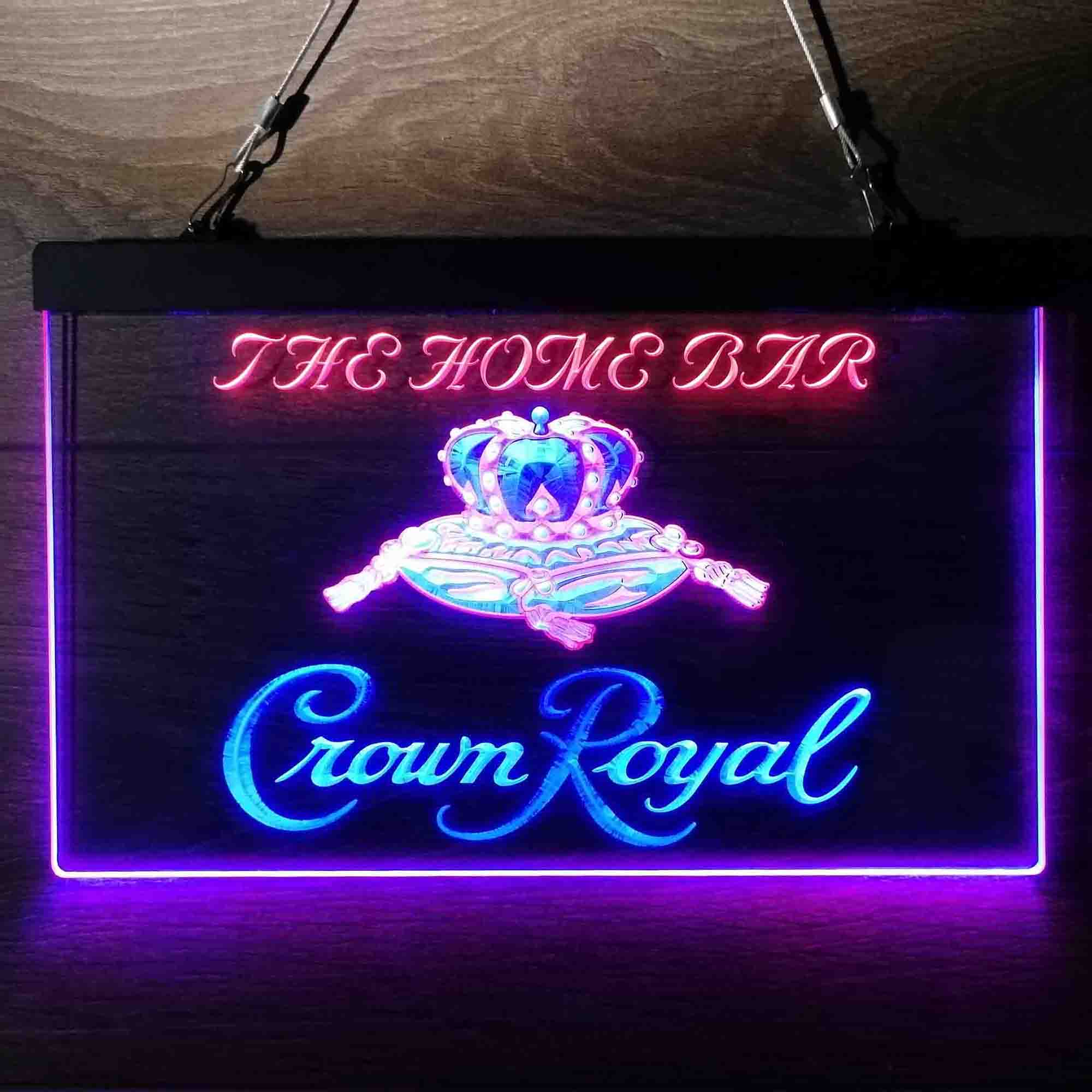 Custom Name Crown Royal Home Bar Neon LED Sign