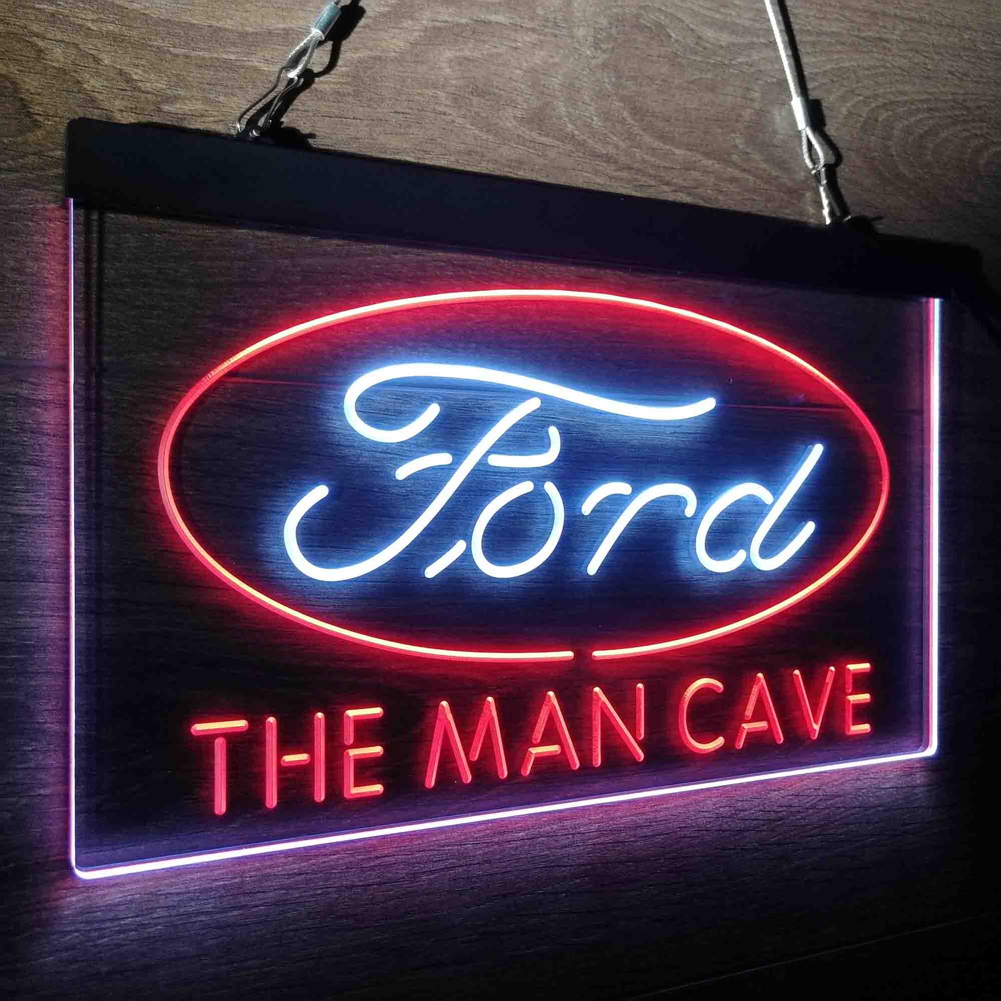 Custom Name Ford Home Bar Neon LED Sign