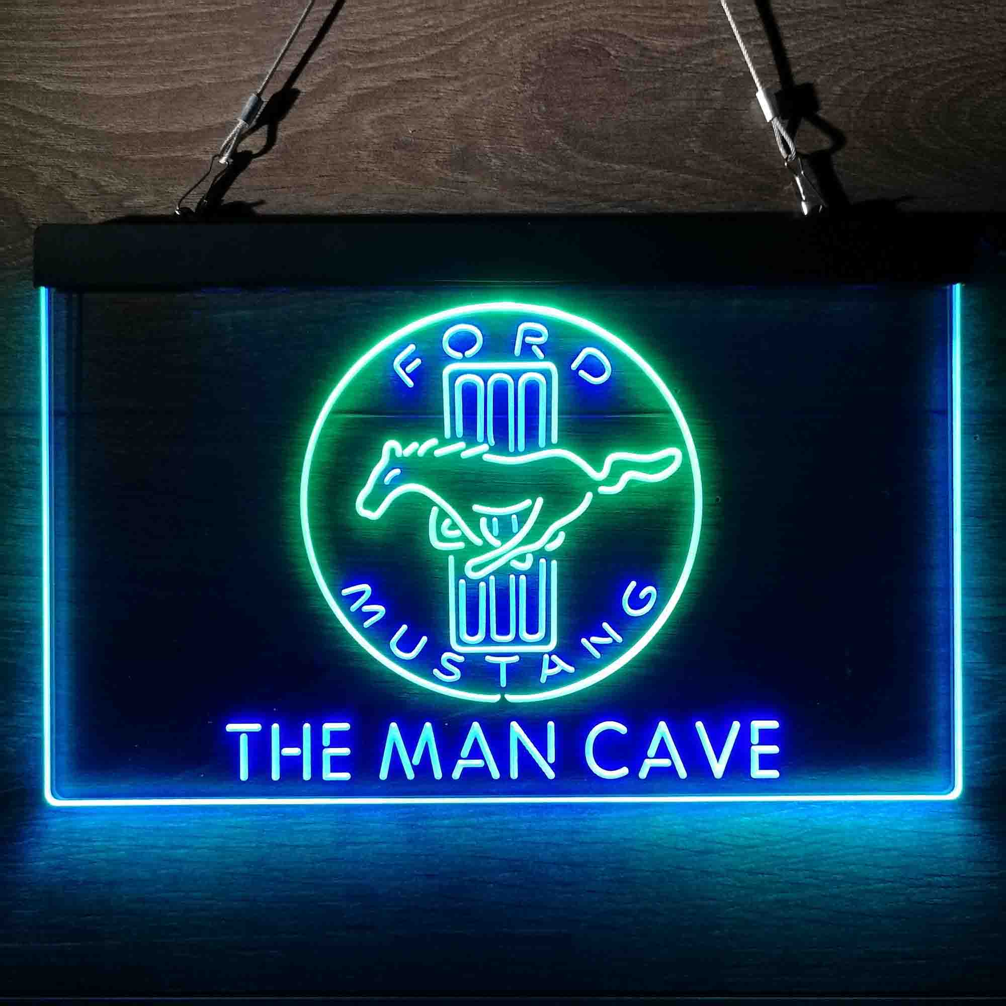 Custom Name Ford Mustang Home Bar Neon LED Sign