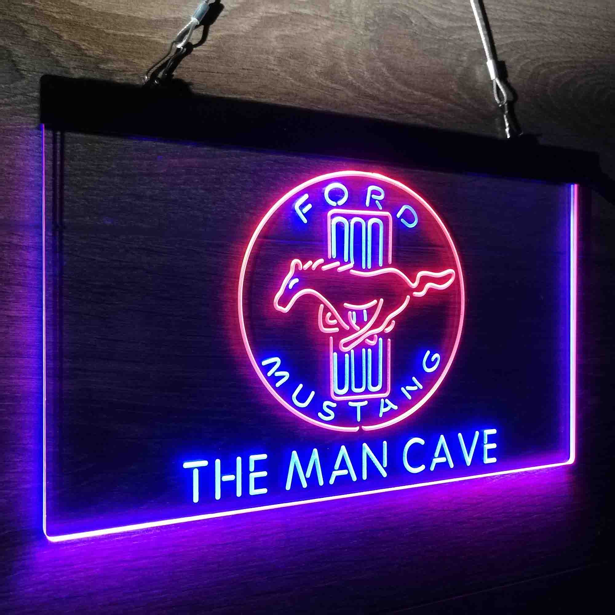 Custom Name Ford Mustang Home Bar Neon LED Sign