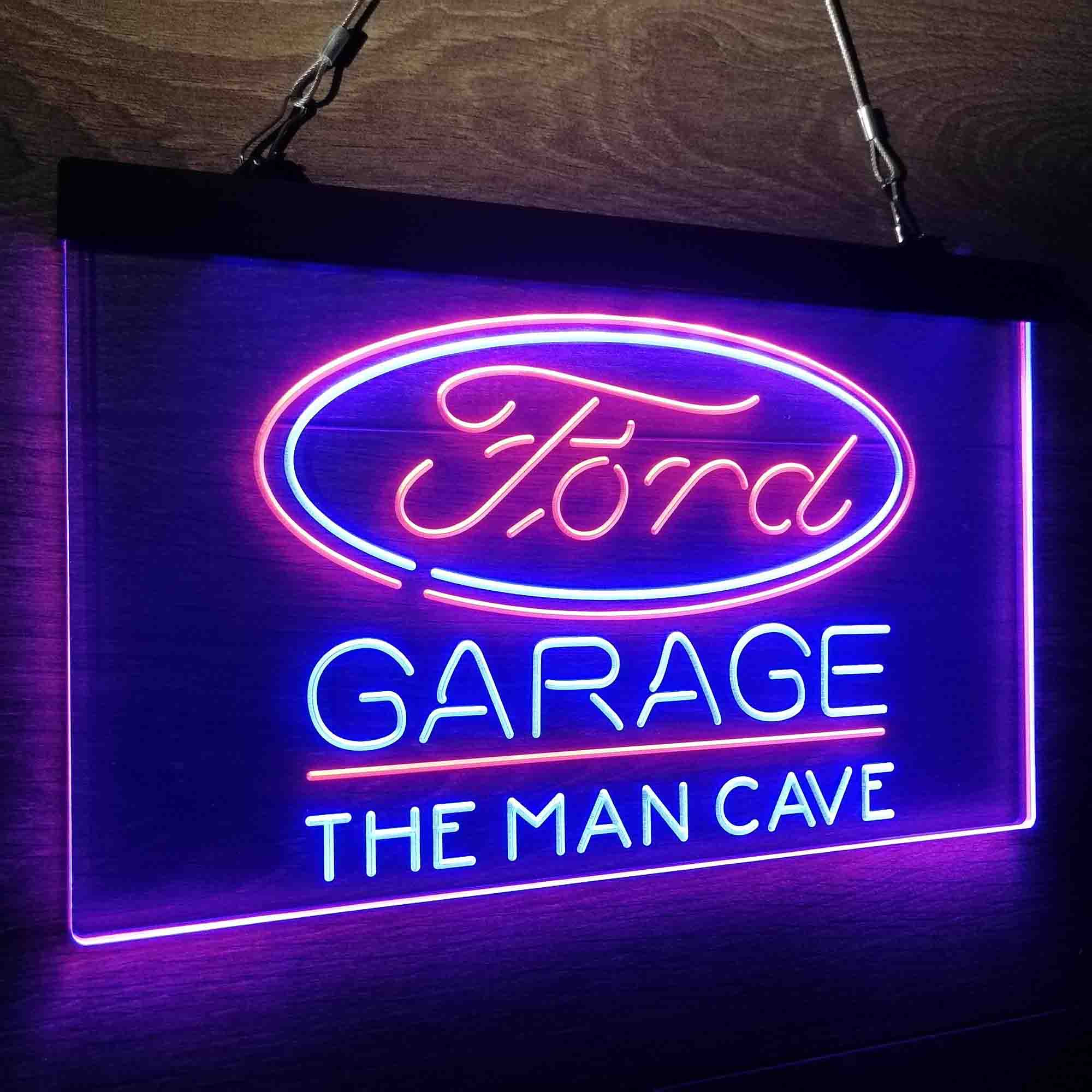 Custom Name Ford Garage Home Bar Neon LED Sign