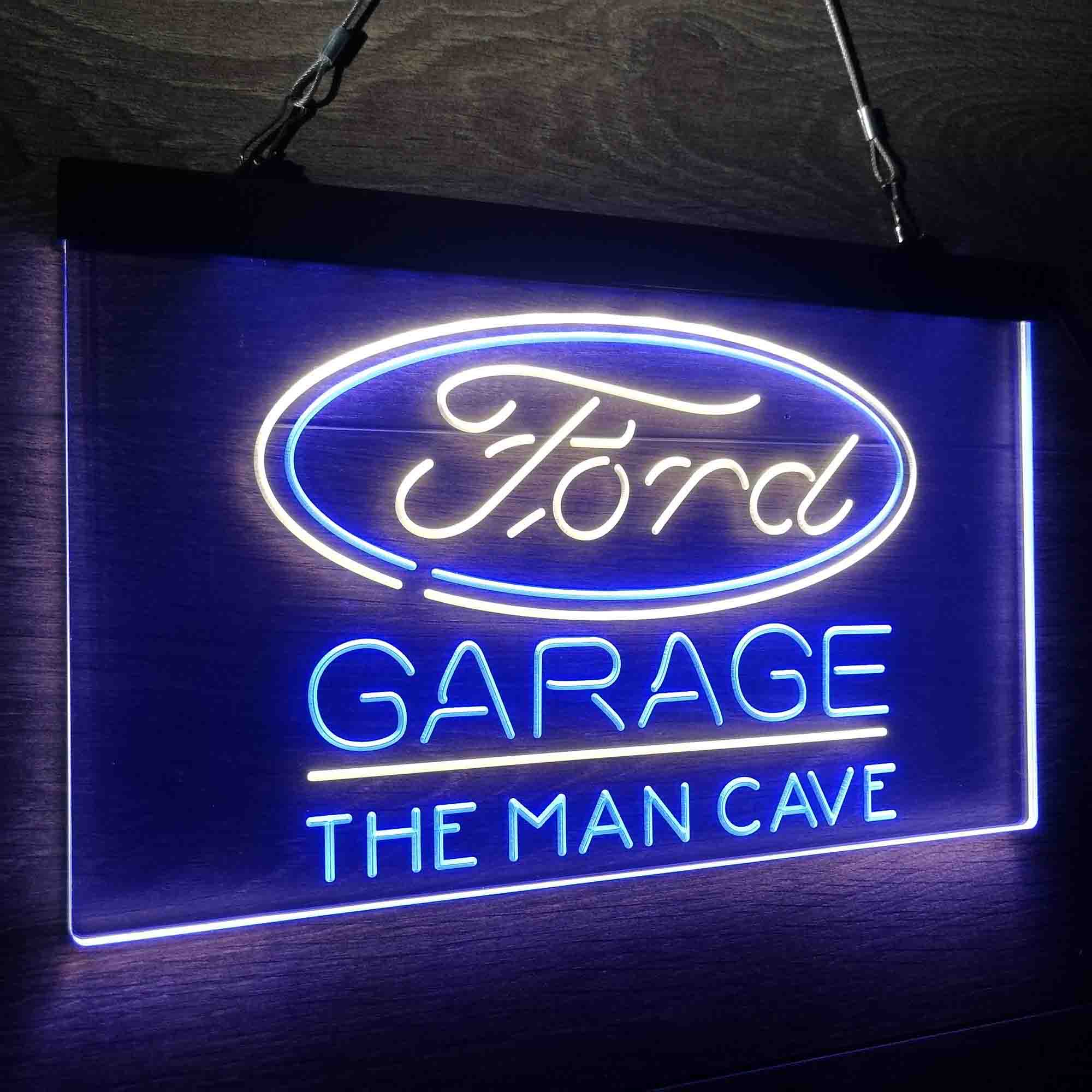 Custom Name Ford Garage Home Bar Neon LED Sign