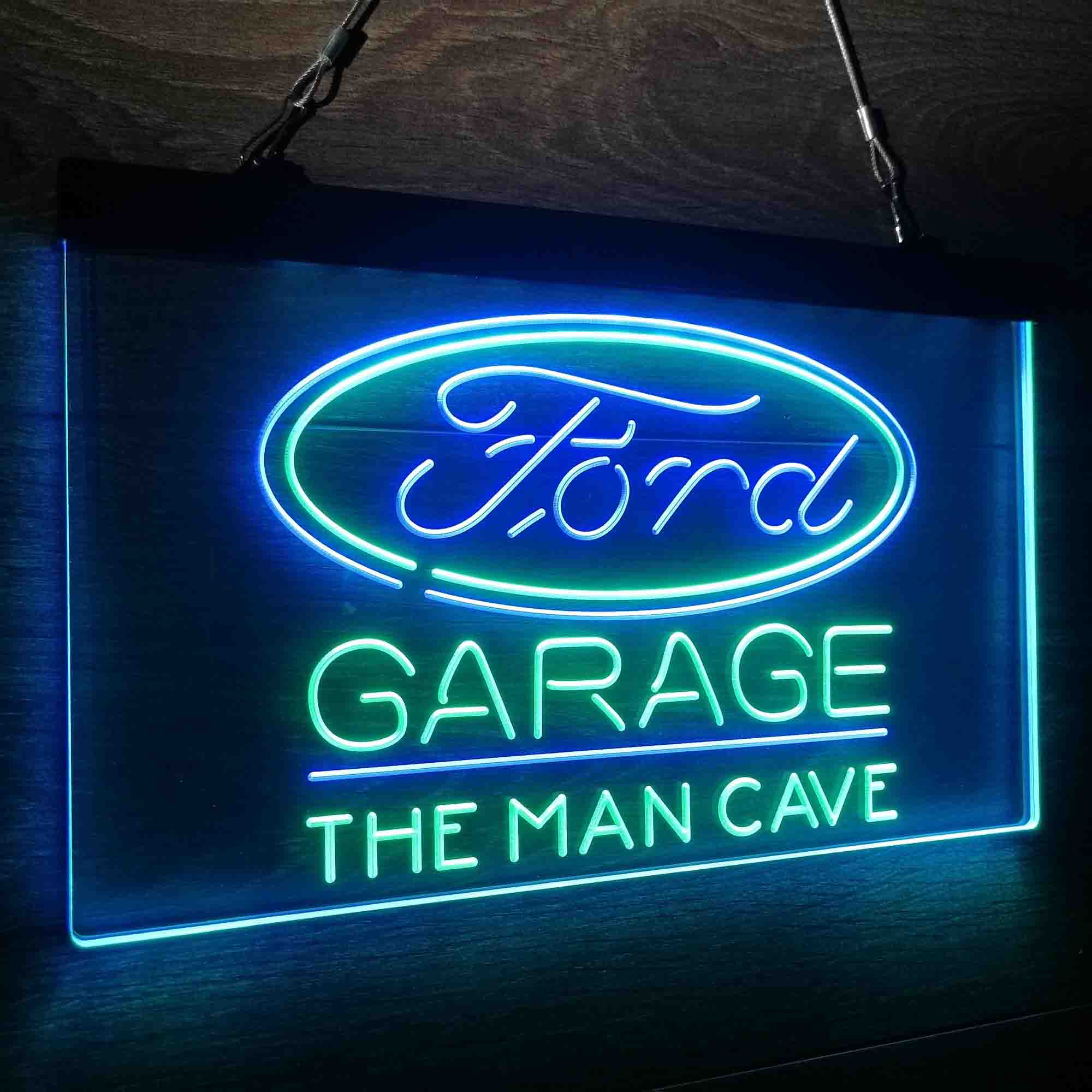 Custom Name Ford Garage Home Bar Neon LED Sign