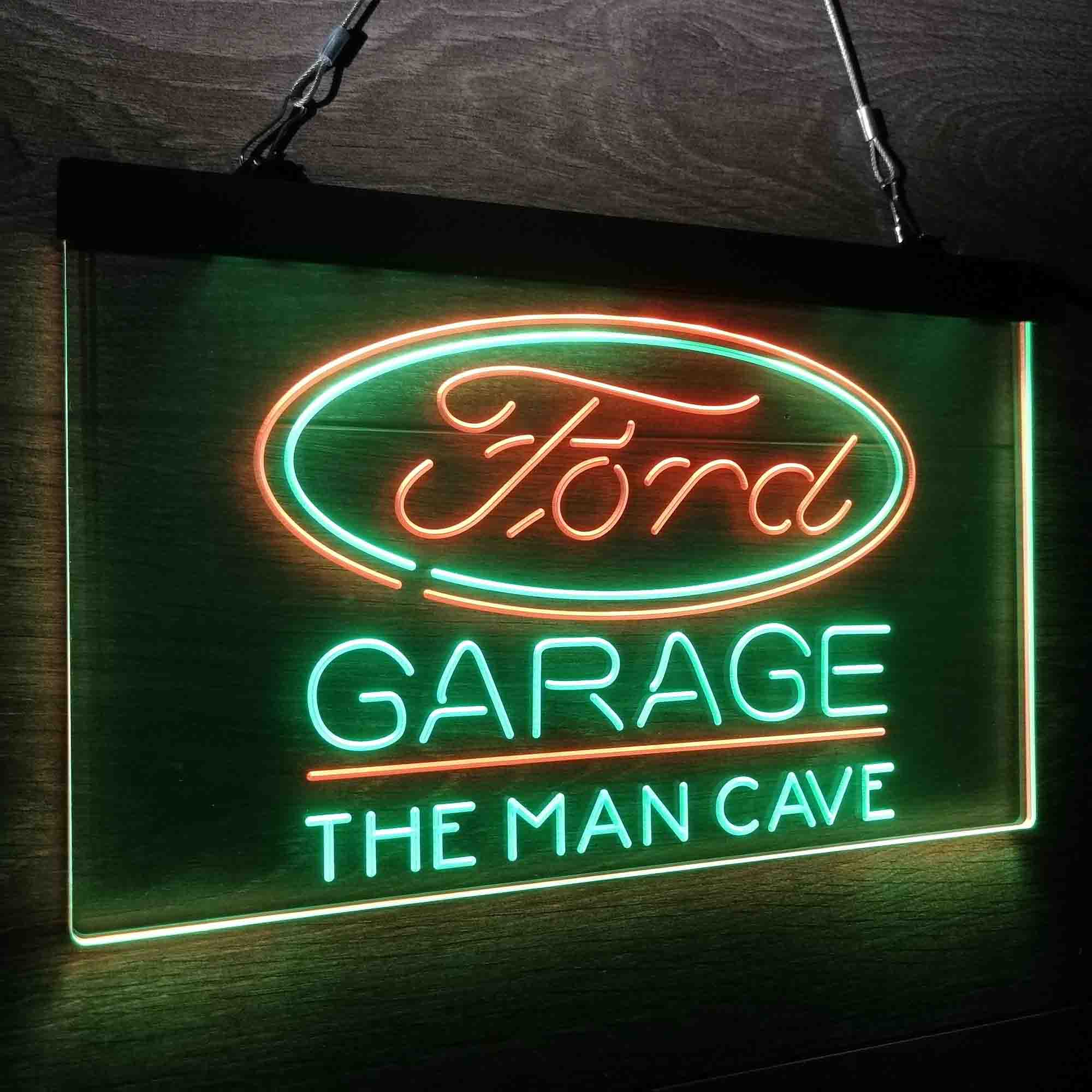 Custom Name Ford Garage Home Bar Neon LED Sign