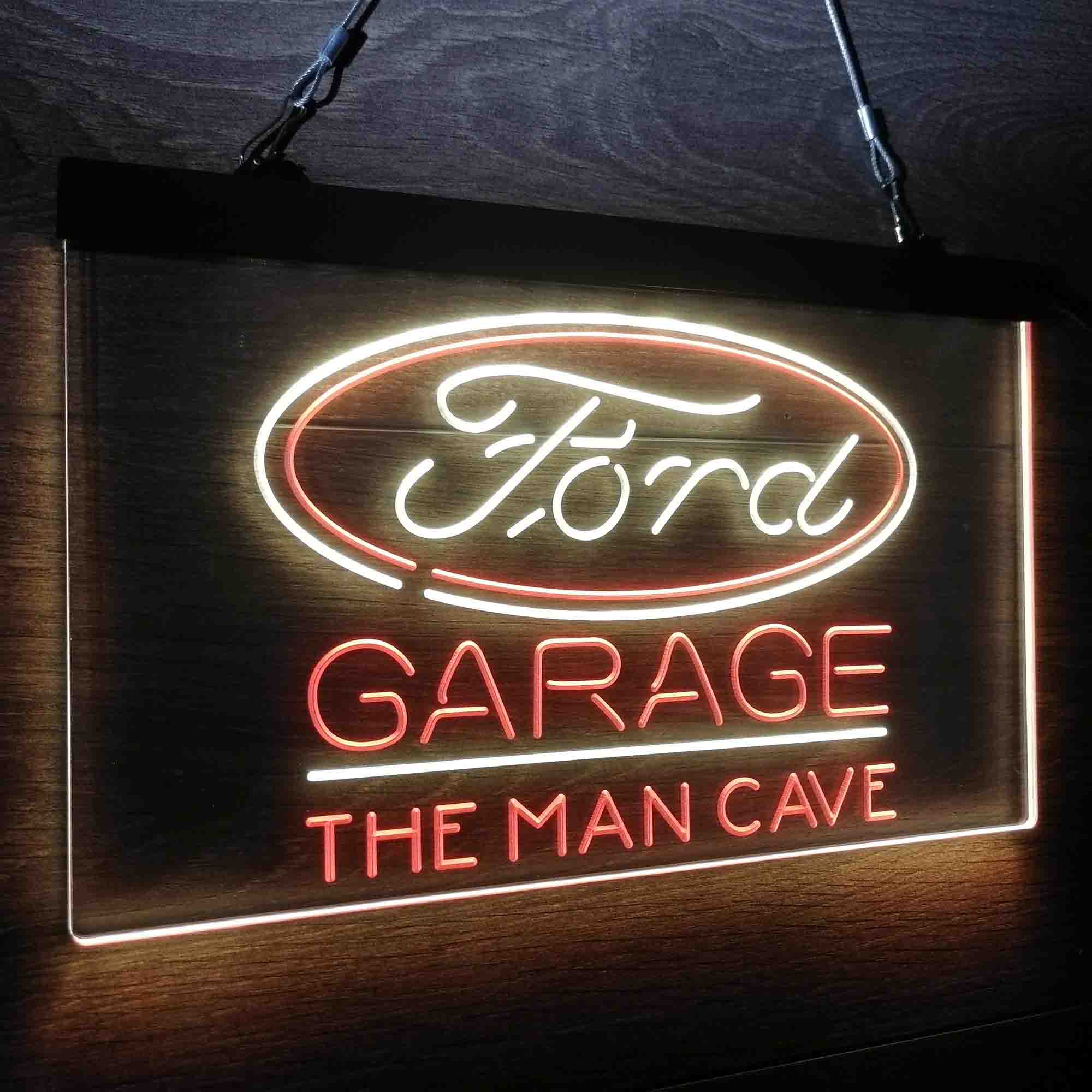 Custom Name Ford Garage Home Bar Neon LED Sign