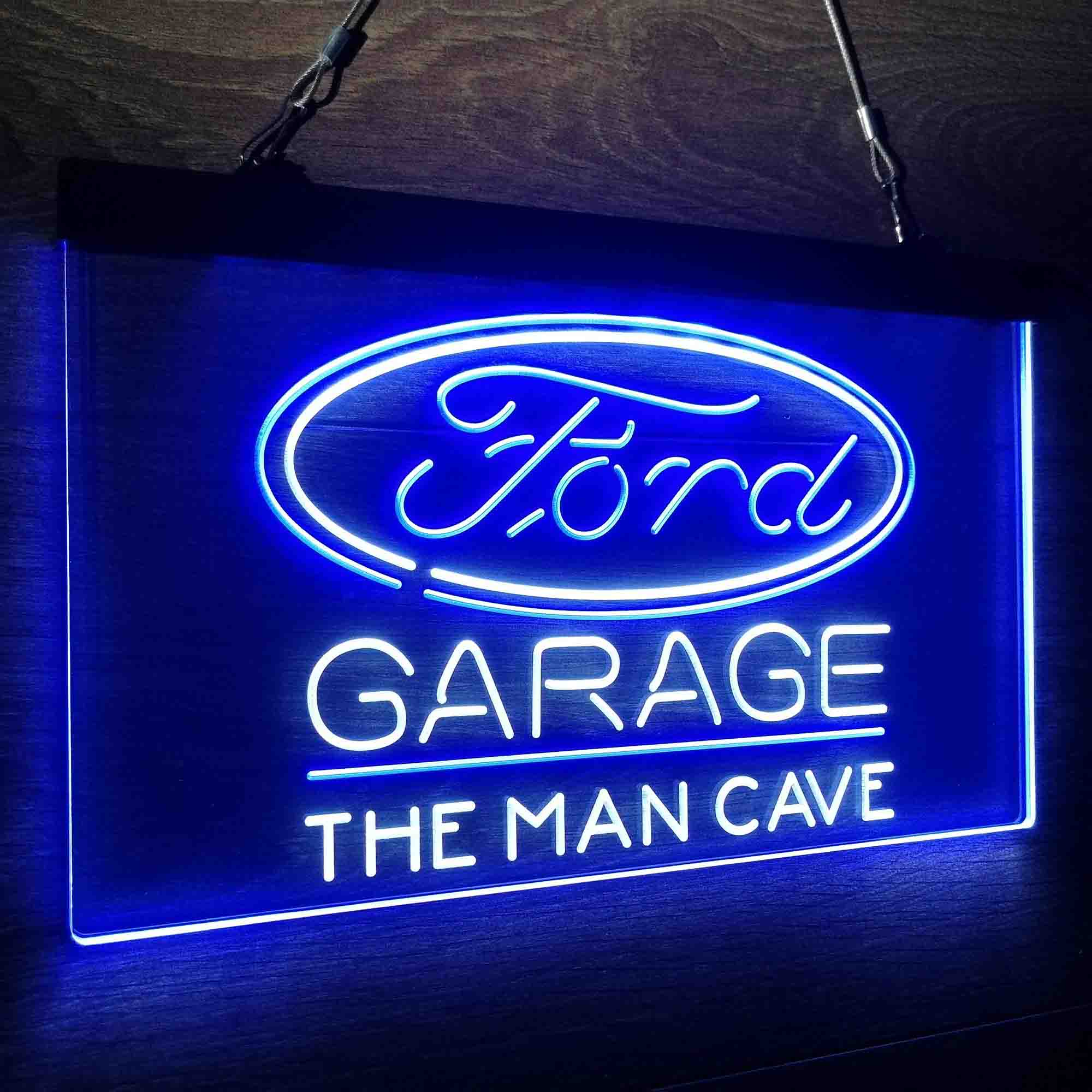 Custom Name Ford Garage Home Bar Neon LED Sign