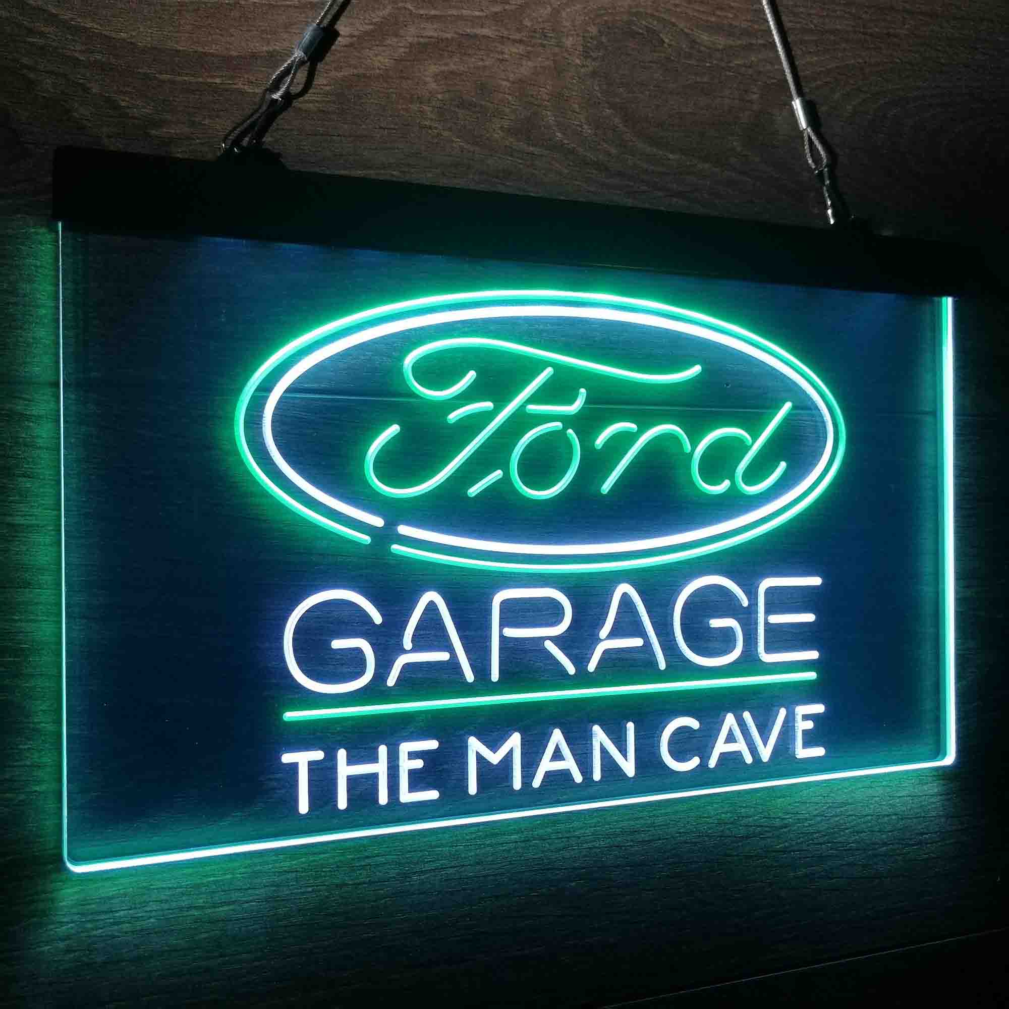 Custom Name Ford Garage Home Bar Neon LED Sign