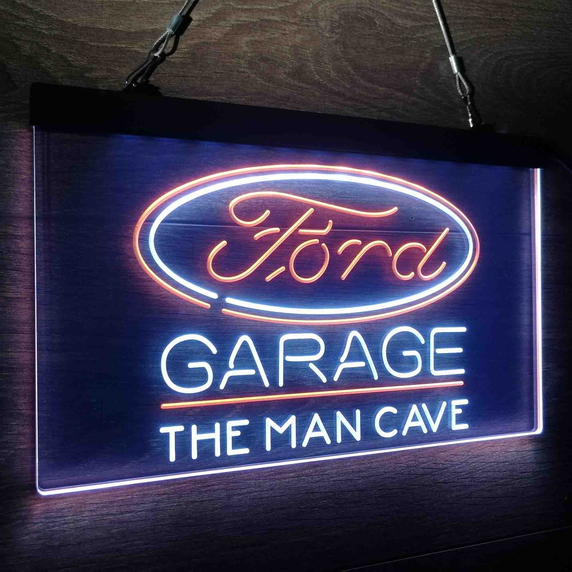 Custom Name Ford Garage Home Bar Neon LED Sign