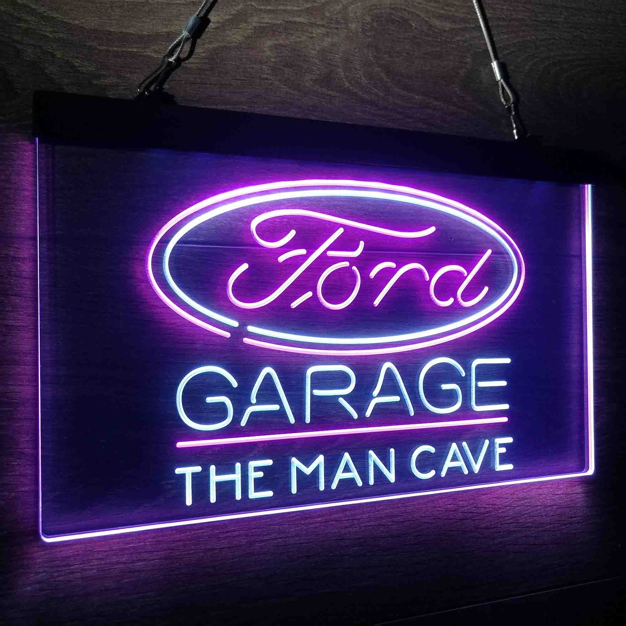 Custom Name Ford Garage Home Bar Neon LED Sign