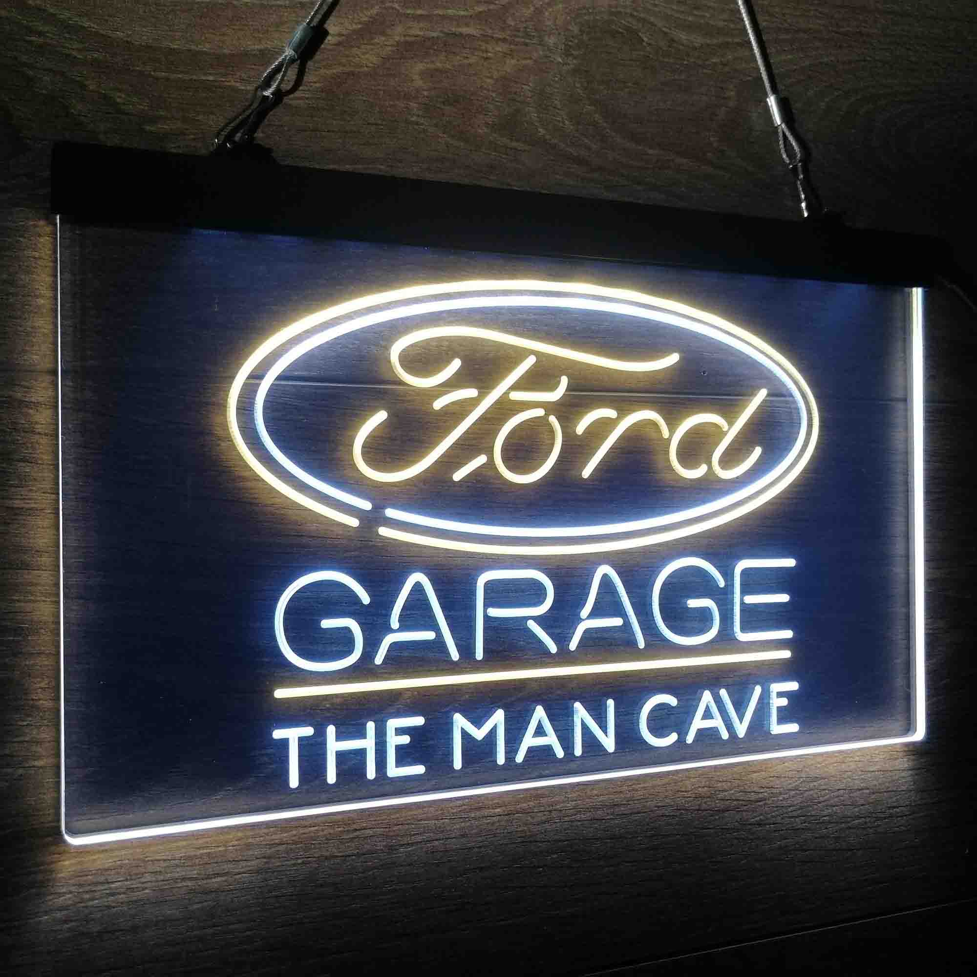 Custom Name Ford Garage Home Bar Neon LED Sign