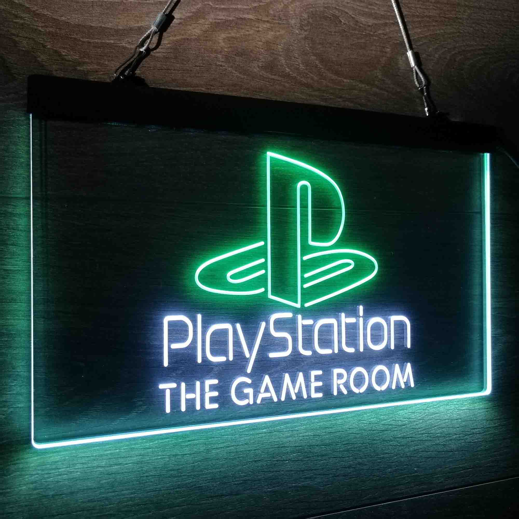 Custom Name Playstation Game Room Home Bar Neon LED Sign