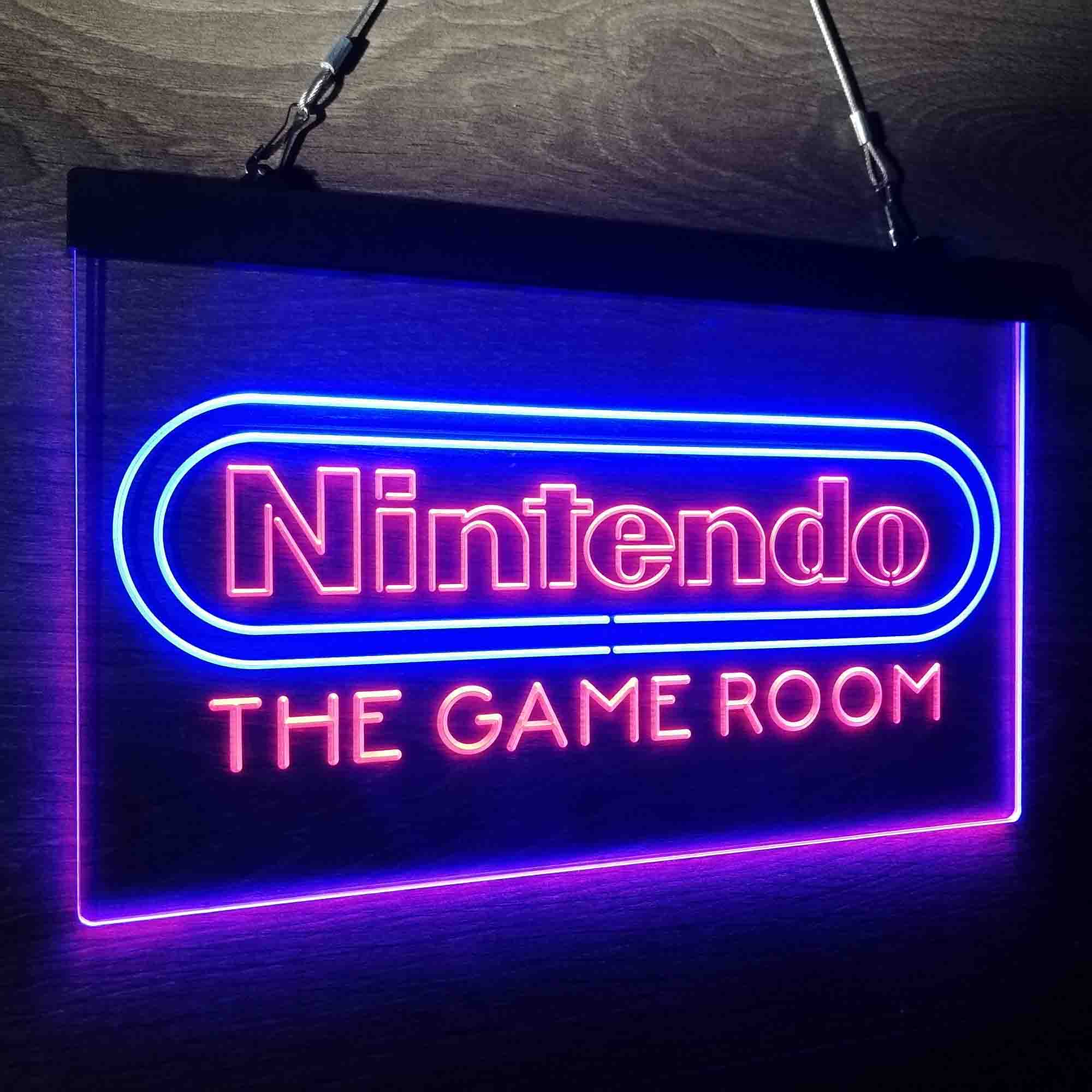 Custom Name Nintendo Custom Personalized Game Room Home Bar Neon LED Sign