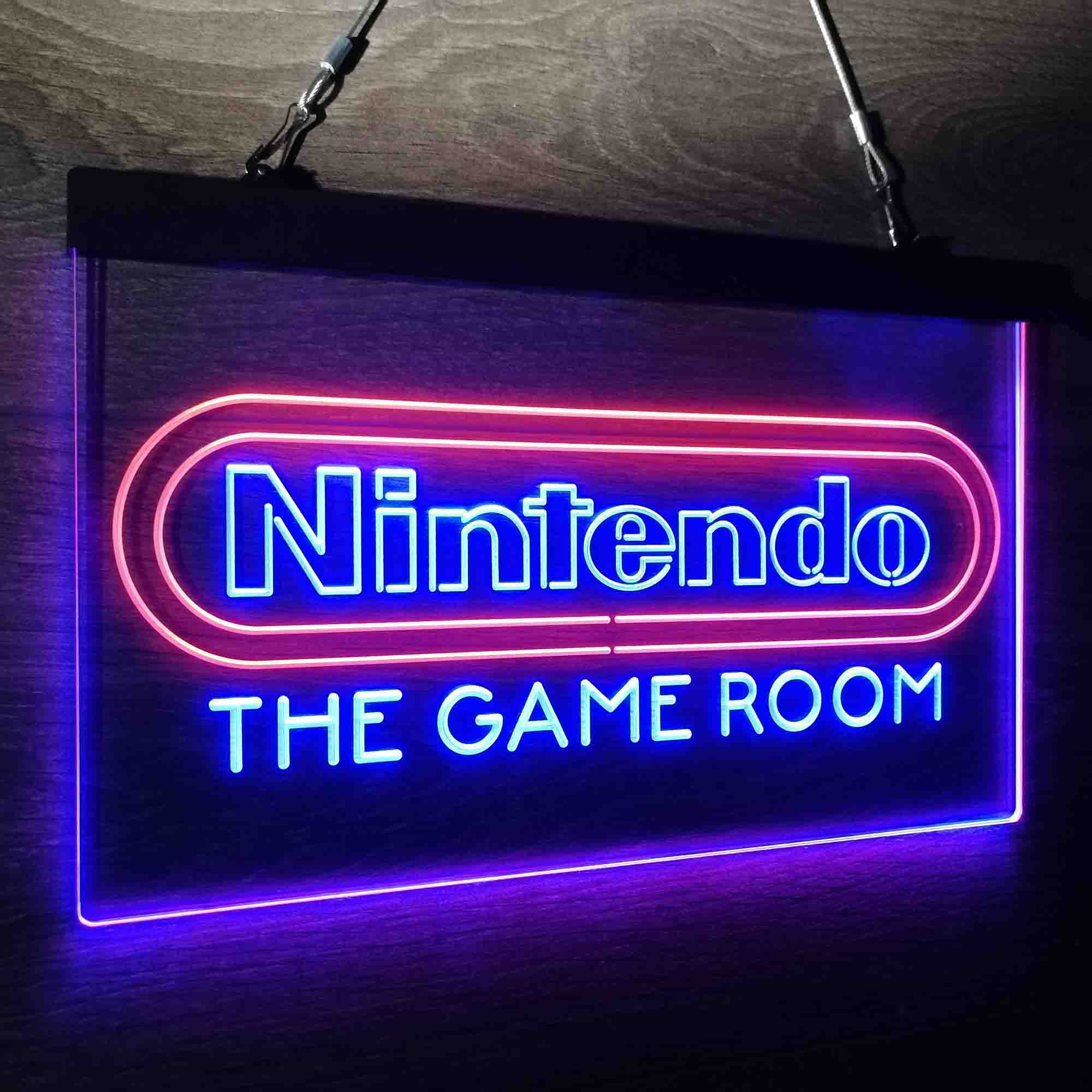 Custom Name Nintendo Custom Personalized Game Room Home Bar Neon LED Sign